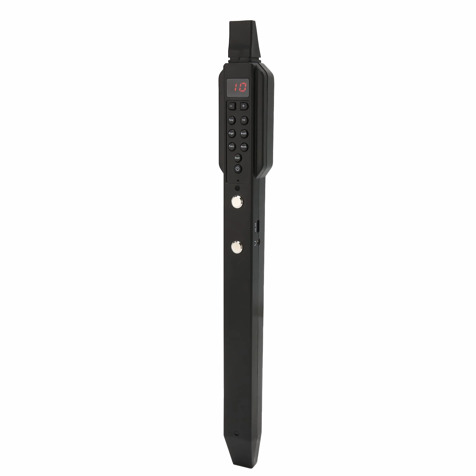 Mini Instrumento de Viento Digital,12 Acompañamientos Teclas Sensibles Al Tacto Negro 10 Tonos Boquilla Extraíble Instrumento de Viento Electrónico Recargable para Android(negro)