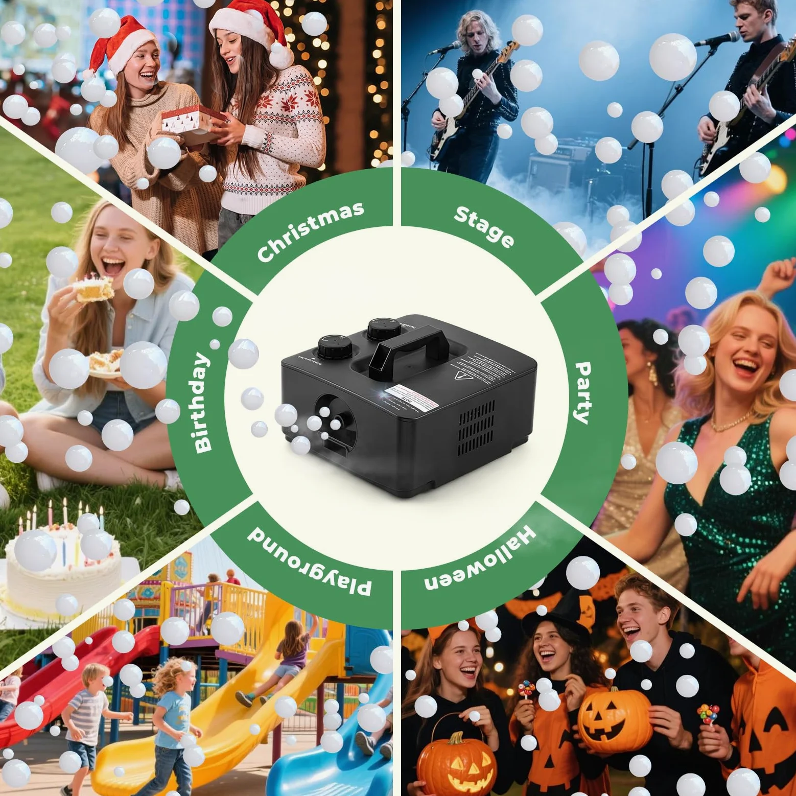 Máquina De Burbujas De Humo Con Niebla, 400 W, Máquina Automática De Burbujas, Dos Modos Para Fiesta, Escenario, Boda, Halloween, Navidad