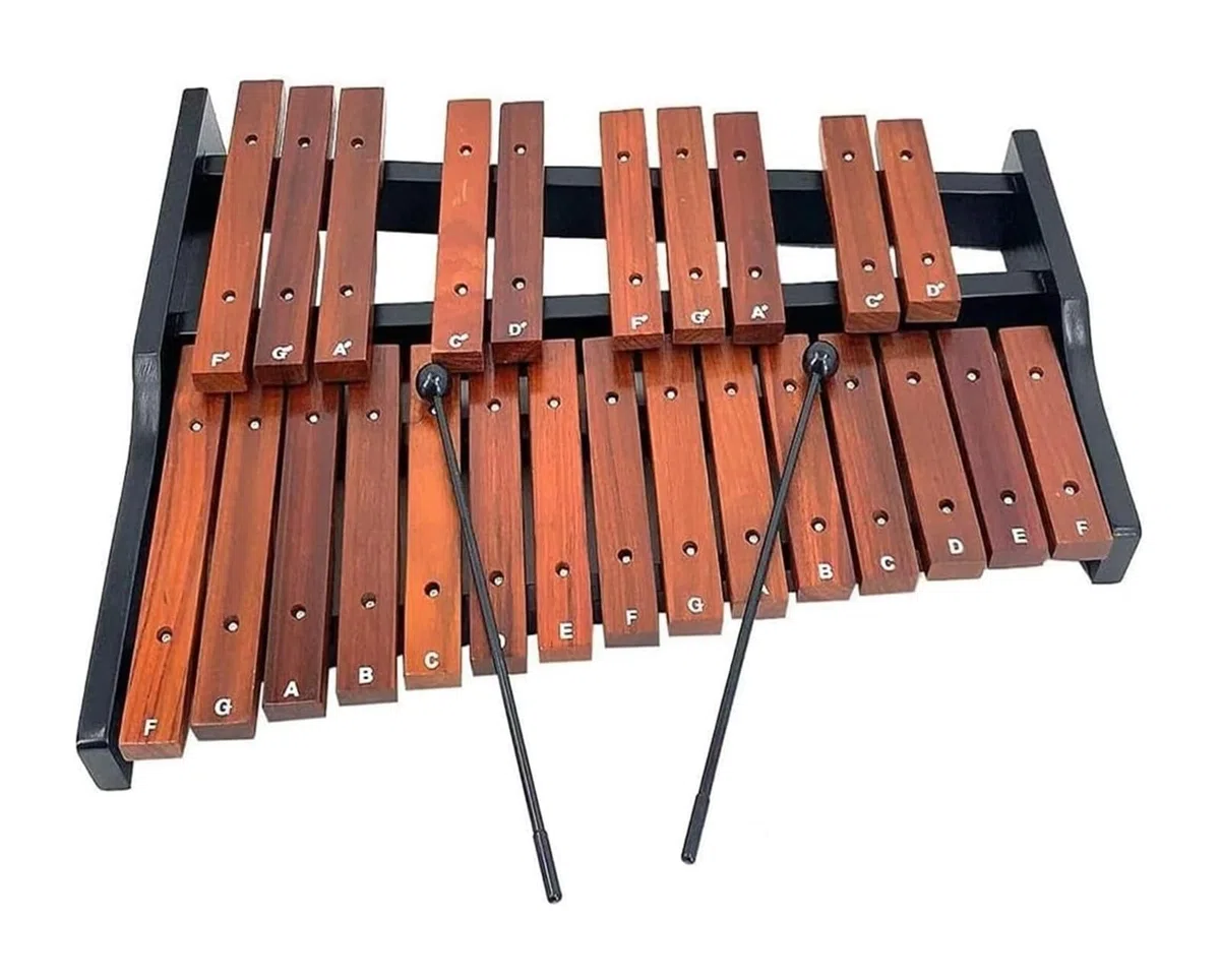 Xilófono profesional 25 teclas de madera percupercuinstrumento Musical educativo regalo de instrumento, con mazos y bolsa de transporte, adulto percubanda de estudiante de la escuela