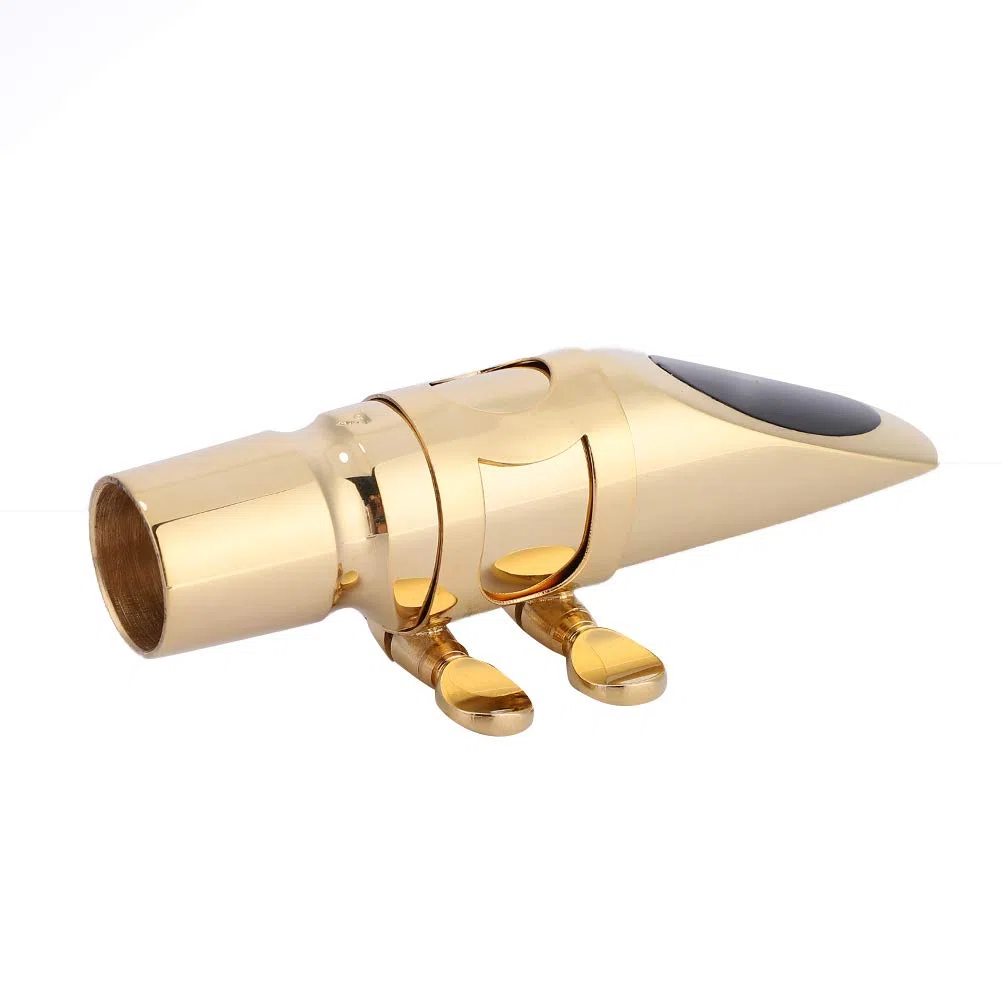 Boquilla de Saxofón 7C, Eb Alto Sax Saxofón Boquilla Metal con Cap Pads Instrumentos musicales Accesorio