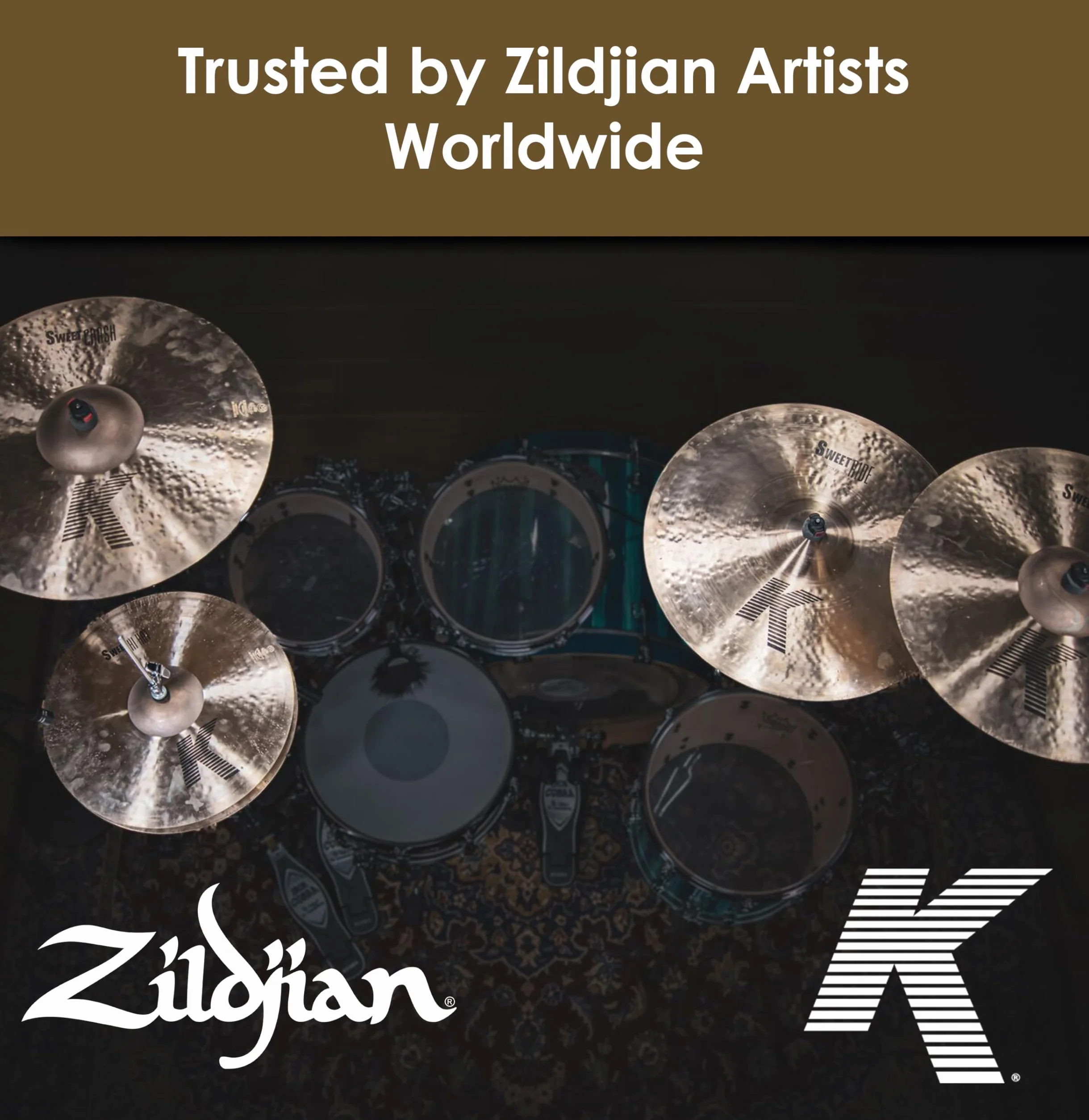 Zildjian K Custom Series - 14" Dark Hi Hat Cymbals - Pair