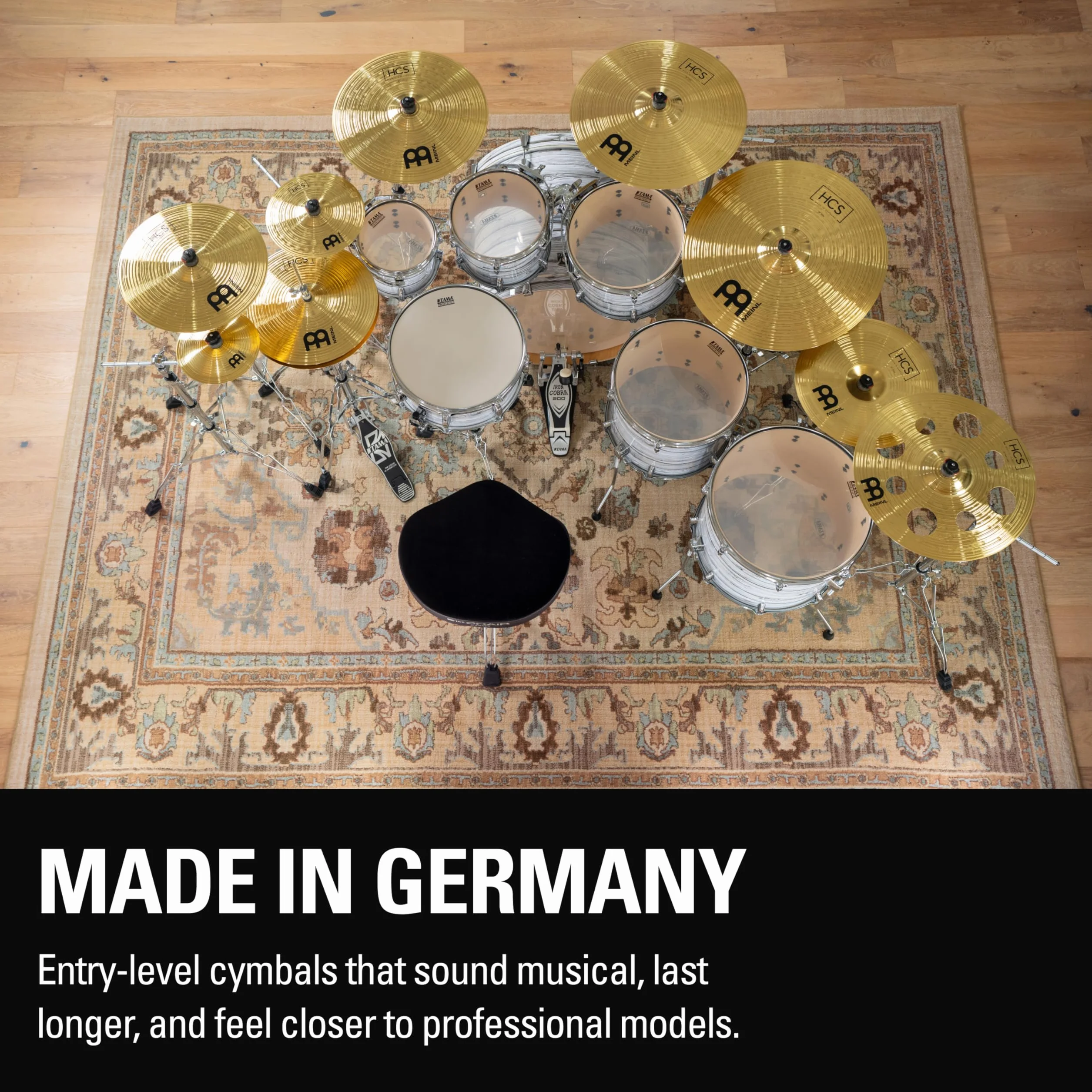 Meinl Cymbals HCS Plato Ride de 20 pulgadas (50,8cm) Platillos de Batería – Latón, Acabado Tradicional (HCS20R)
