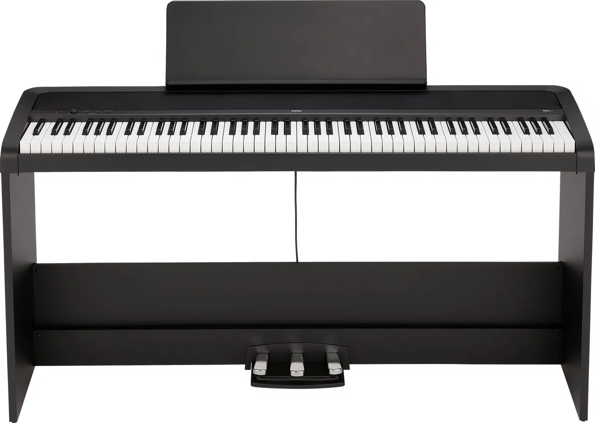 Korg - B2+SP Piano Digital de 88 Teclas Contrapesadas con Soporte y Pedales - Negro