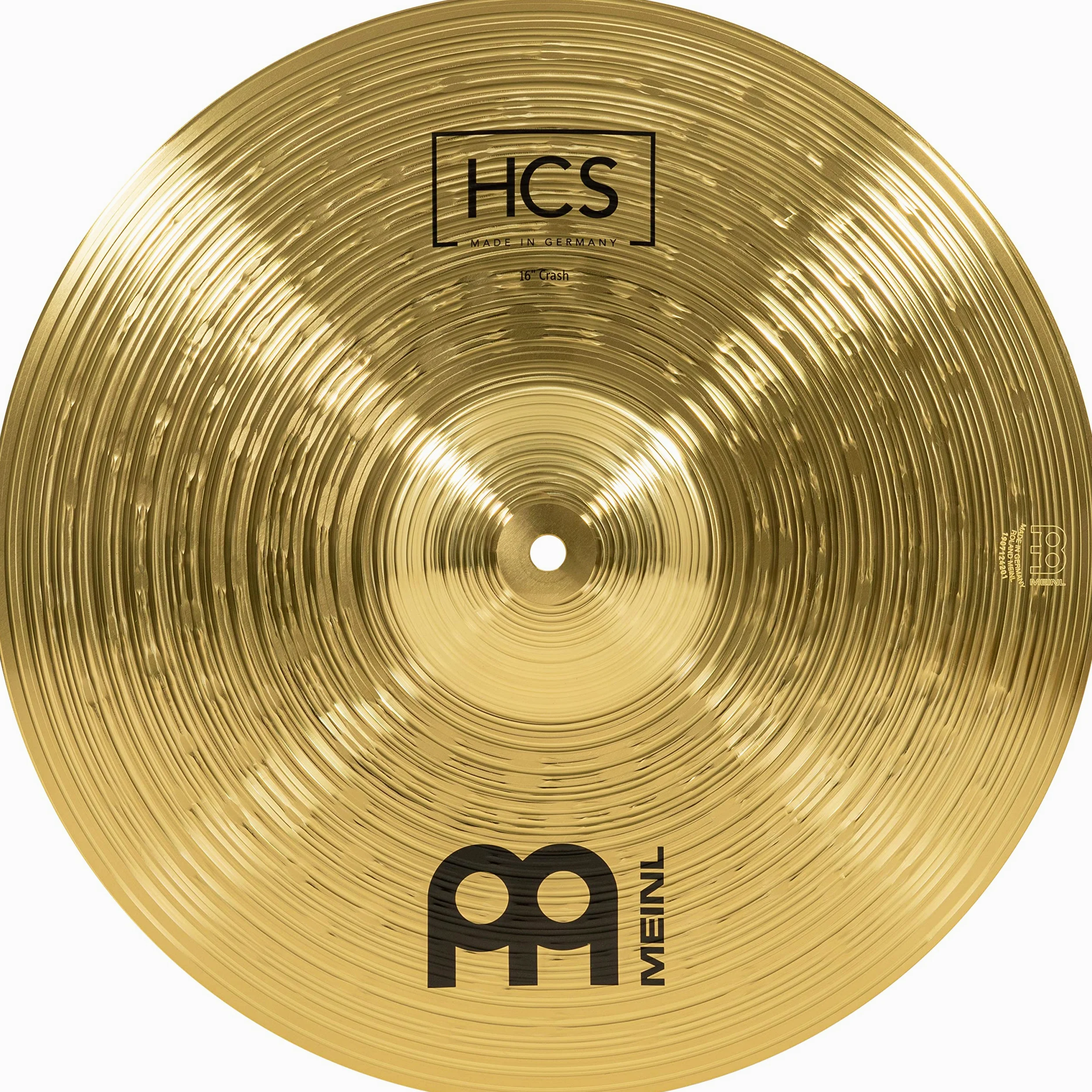 Meinl Cymbals HCS Plato Crash de 16 pulgadas (40,64cm) Platillos de Batería – Latón, Acabado Tradicional (HCS16C)