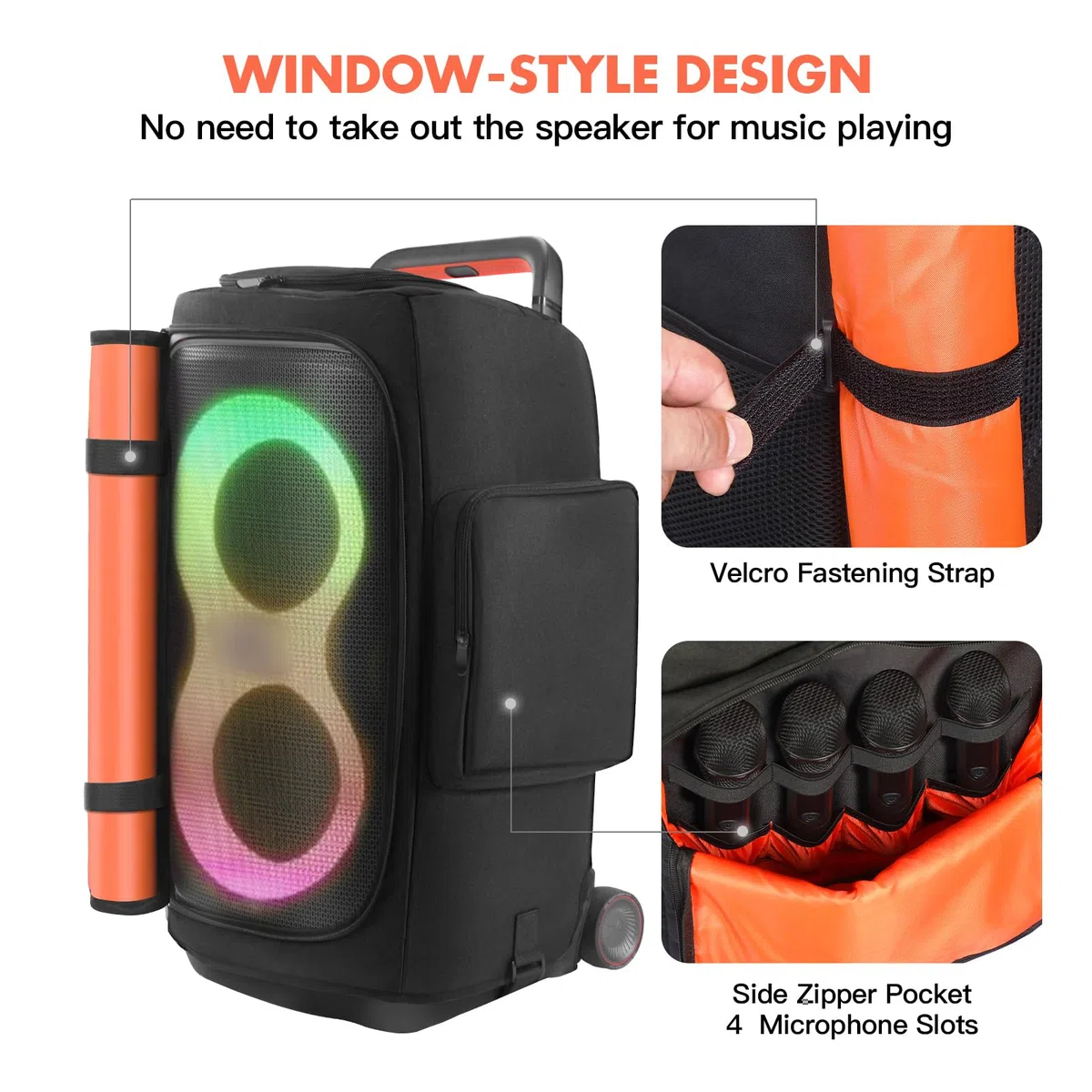 LEFOR·Z Funda para altavoz compatible con JBL PartyBox 520, bolsa de almacenamiento portátil para altavoz JBL PartyBox 520 para viajes al aire libre, solo funda