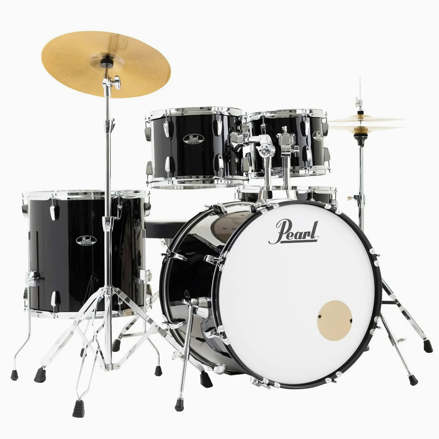 Pearl Roadshow RS525SC/C31 Jet Black - Juego completo de batería (incluye baquetas y auriculares keepdrum)