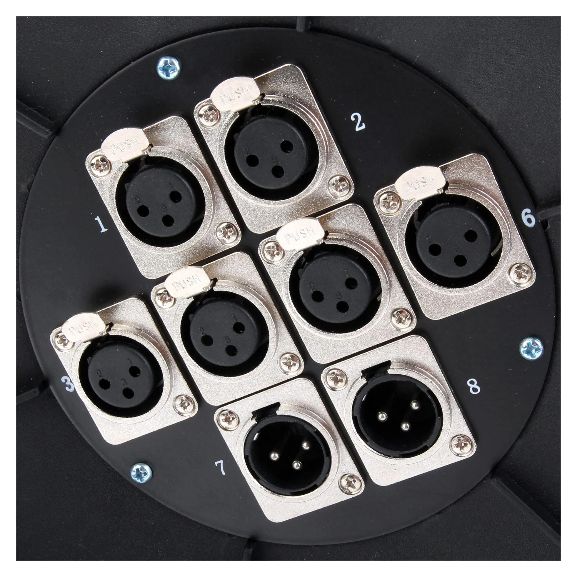 Pronomic 6/2 XLR Multicore de 8 canales, cable de 15 m, 6 envíos/2 retornos XLR, resistente a ácidos y aceites, con alivio de tensión y prensaestopas, ideal para escenario.