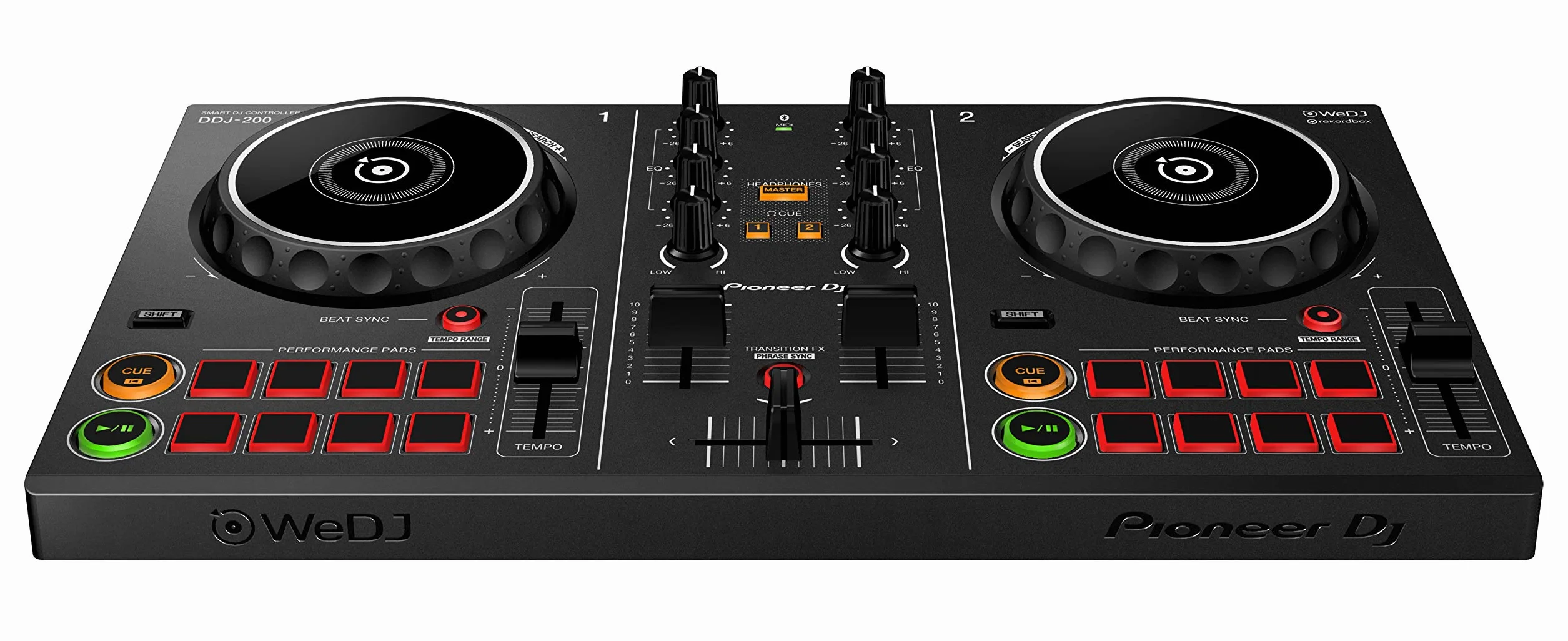 Pioneer DJ Ddj-200, Controlador Portátil de 2 Canales para Dj, Negro
