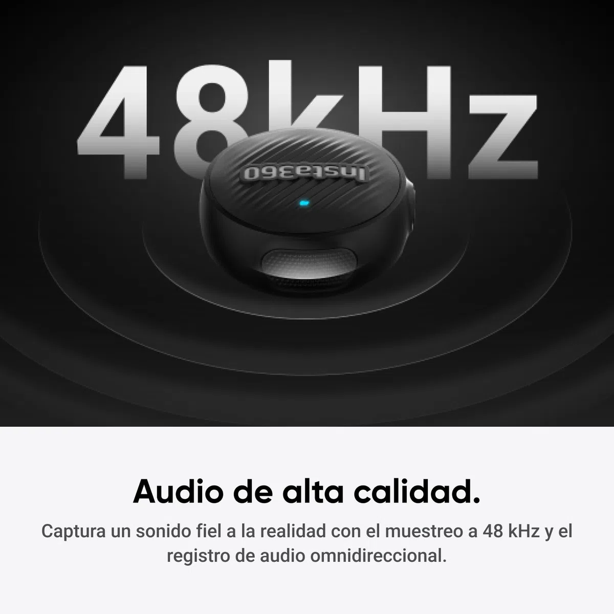 Insta360 Mic Air (1 TX + 1 RX), cancelación de Ruido, 300 m de Alcance, micrófono inalámbrico por USB-C para iPhone/Android/PC/Mac, vlog, Streaming