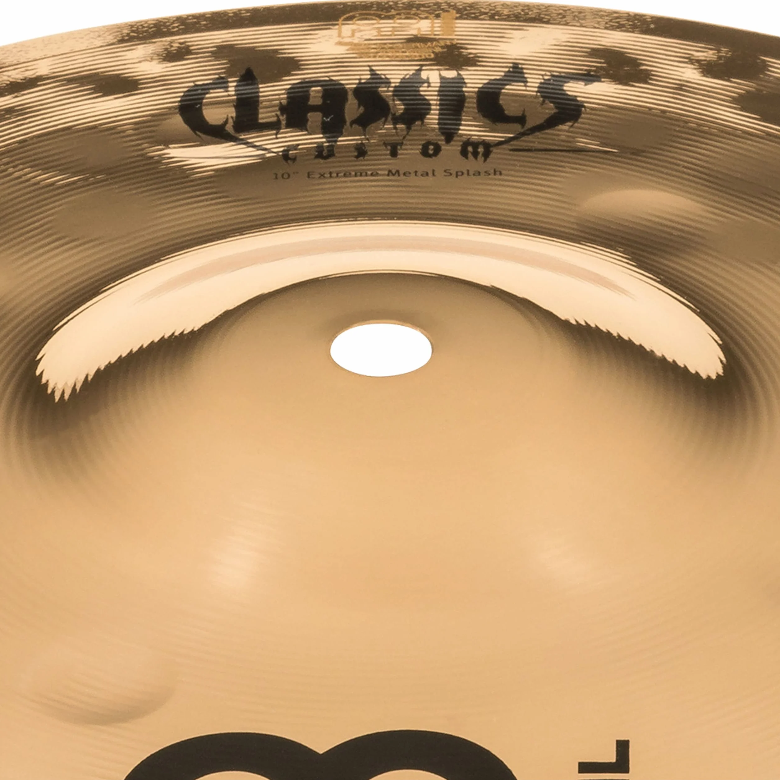 Meinl Cymbals Classics Custom Extreme Metal Plato Splash de 10 pulgadas (25,40cm) Platillos de Batería - Bronce B12, Acabado Brillante (CC10EMS-B)