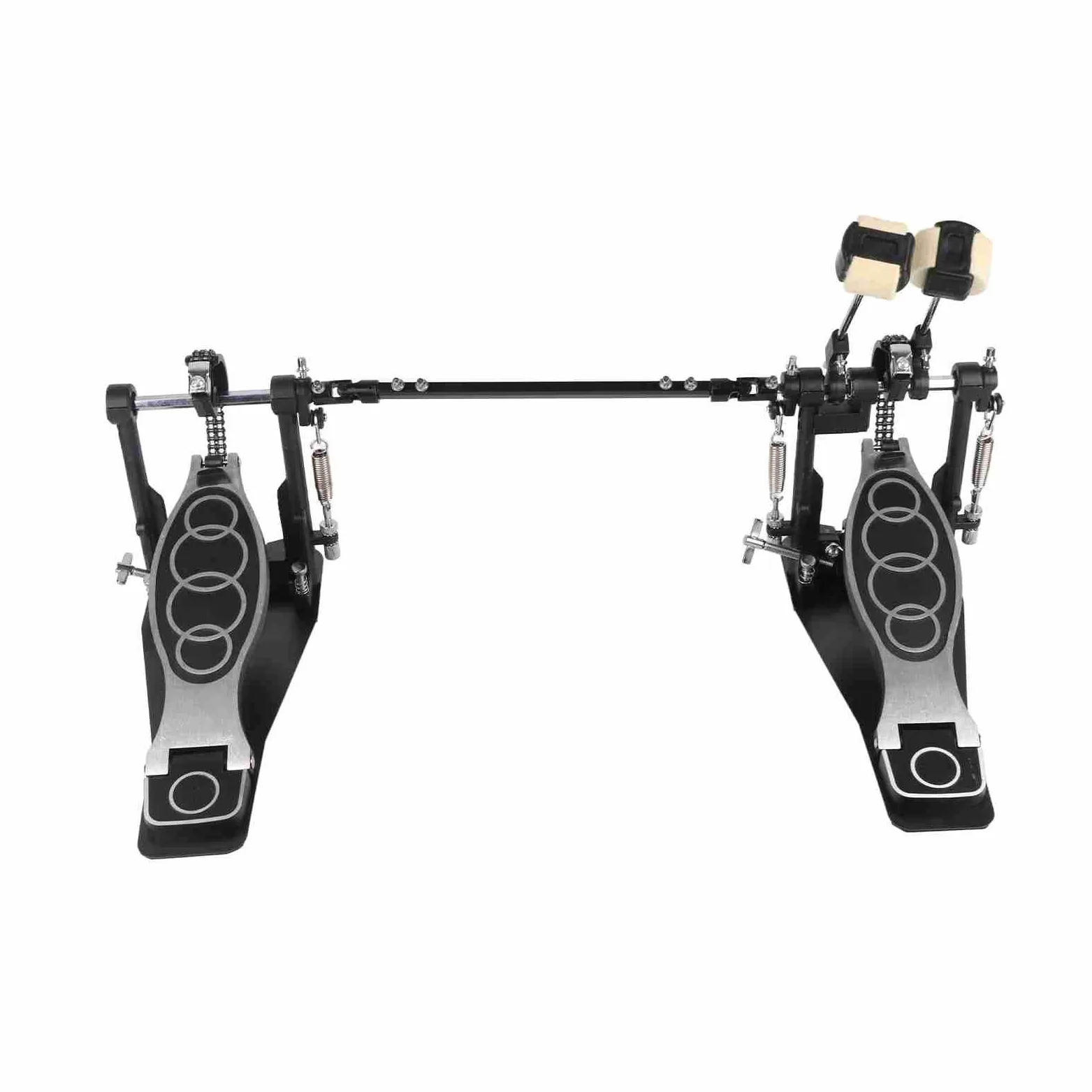 Pedal de tambor doble rendimiento estable duradero para bateristas de aluminio de zinc
