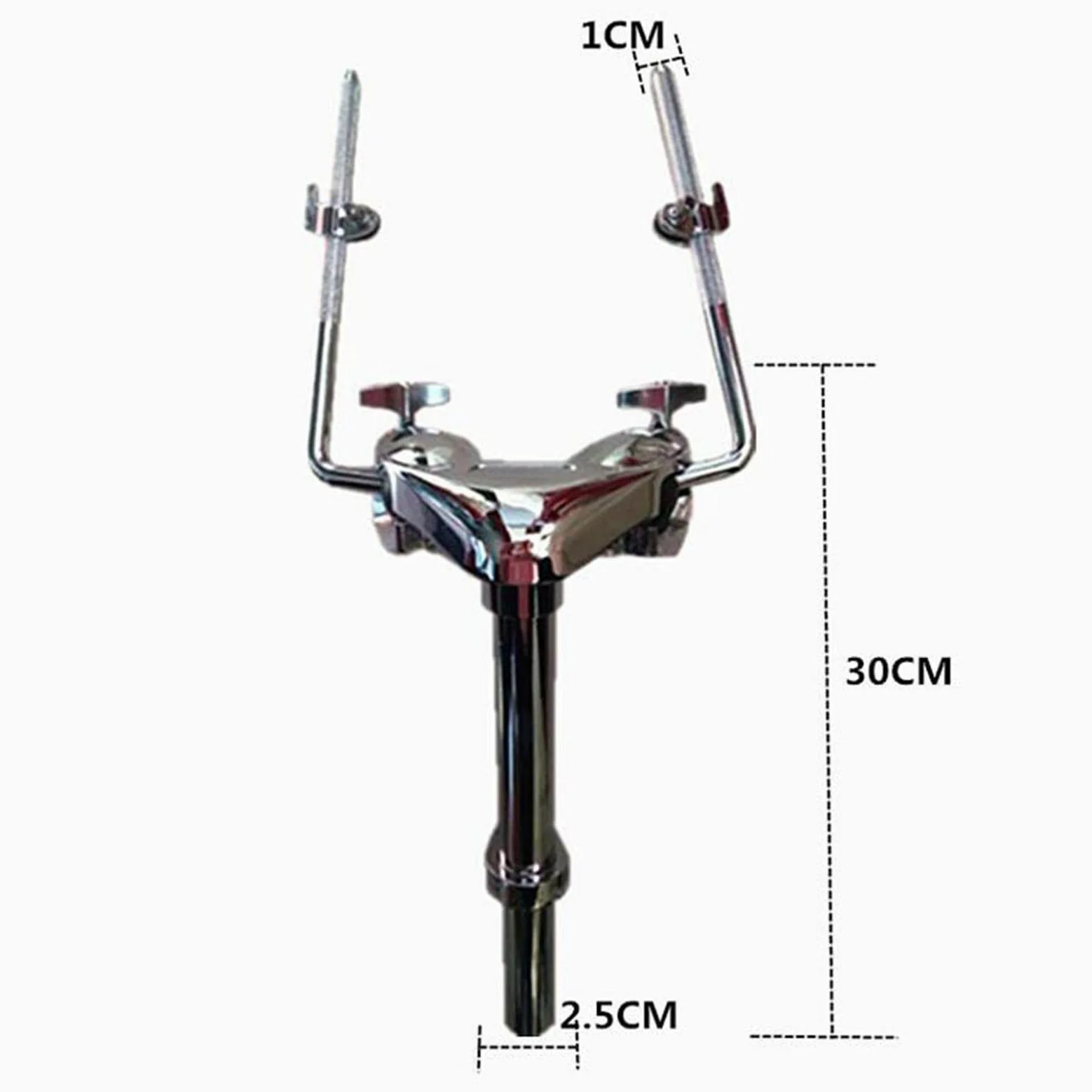 F Fityle Metal Tom Drum Holder Mount Estable Robusto para Tom Drum Instrument DIY Reemplaza piezas, Porta toms doble