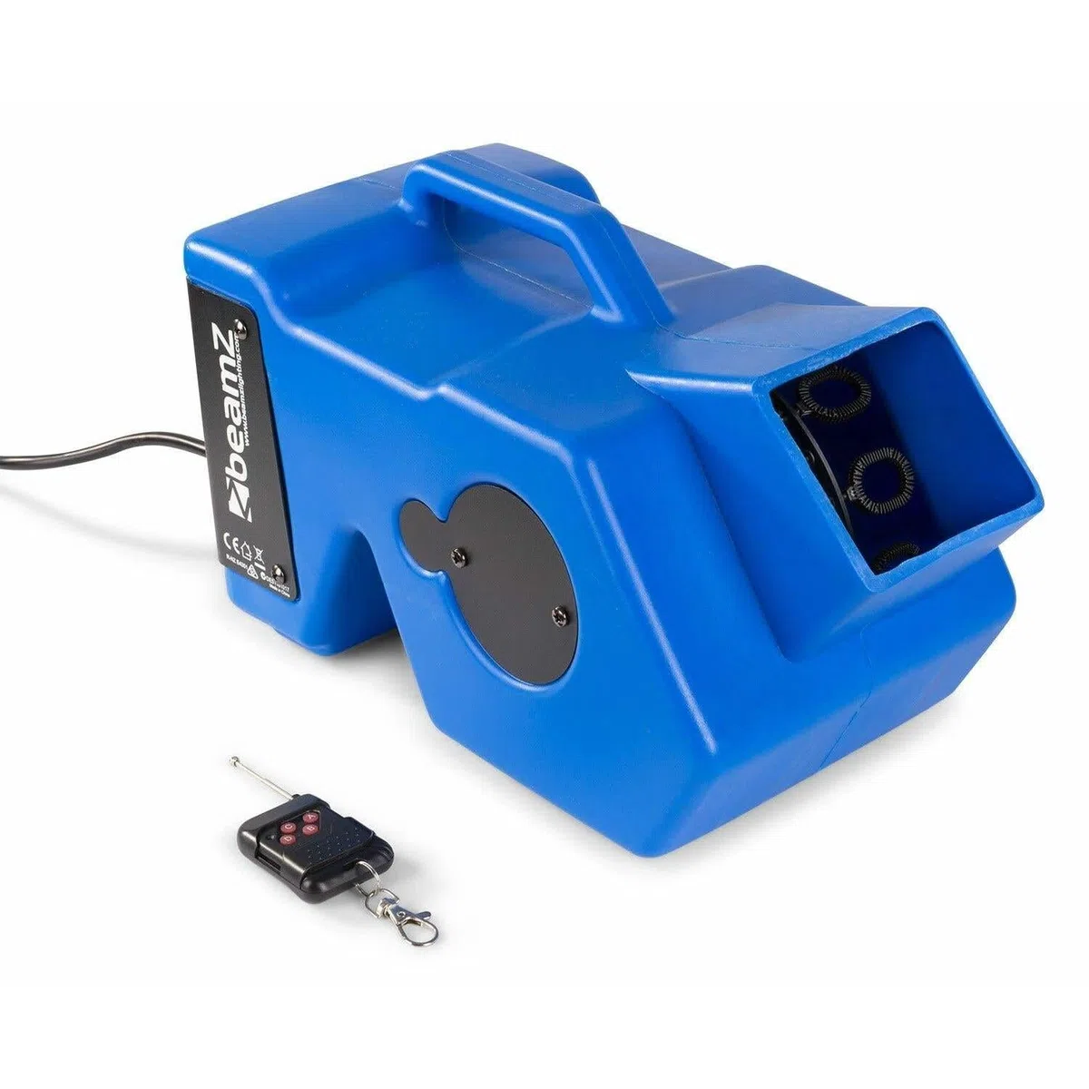 BeamZ B1000 - Maquina de Burbujas Compacta y Potente con ventilador de 40w y Control Remoto Inalámbrico, divertida maquina pompas jabon para fiestas en casa, comunion, maquina de burbujas para niños