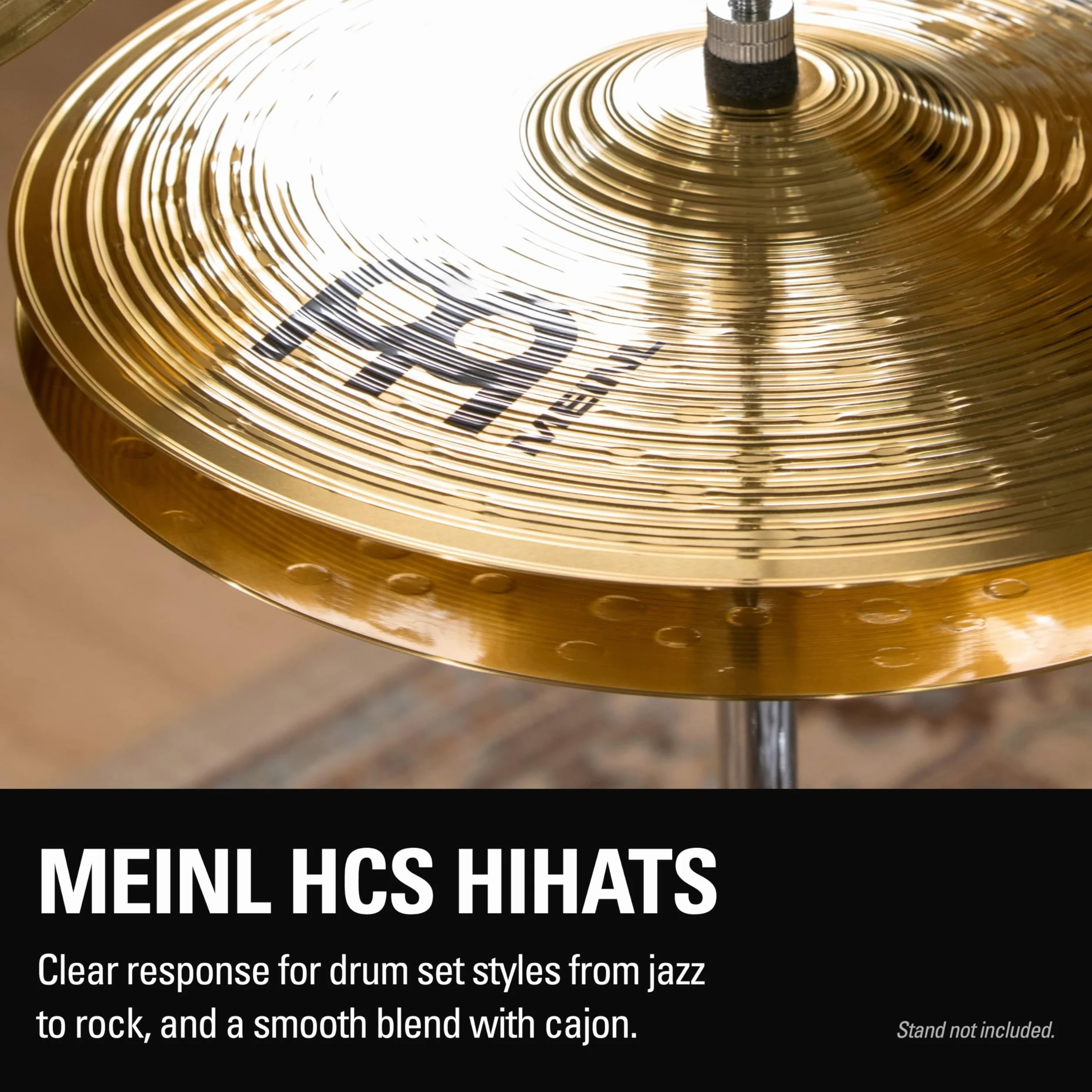 Meinl Cymbals HCS Plato Hihat de 15 pulgadas (38,1cm) Platillos de Batería – Pareja – Latón, Acabado Tradicional (HCS15H)
