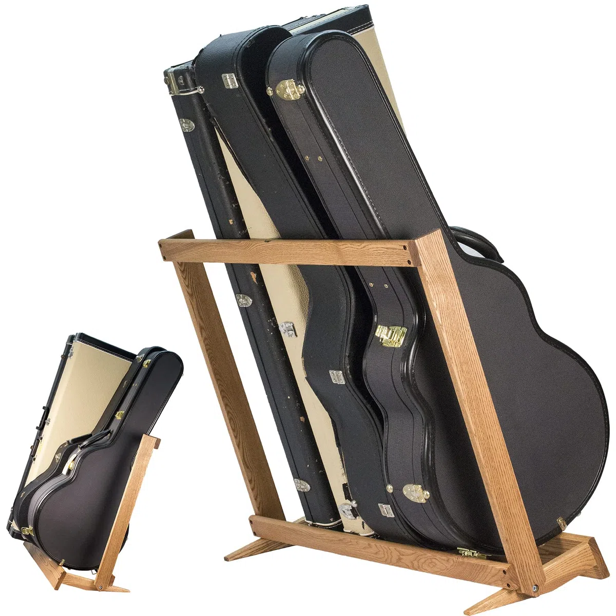 String Swing - Soporte plegable para guitarras eléctricas y acústicas (madera de fresno)
