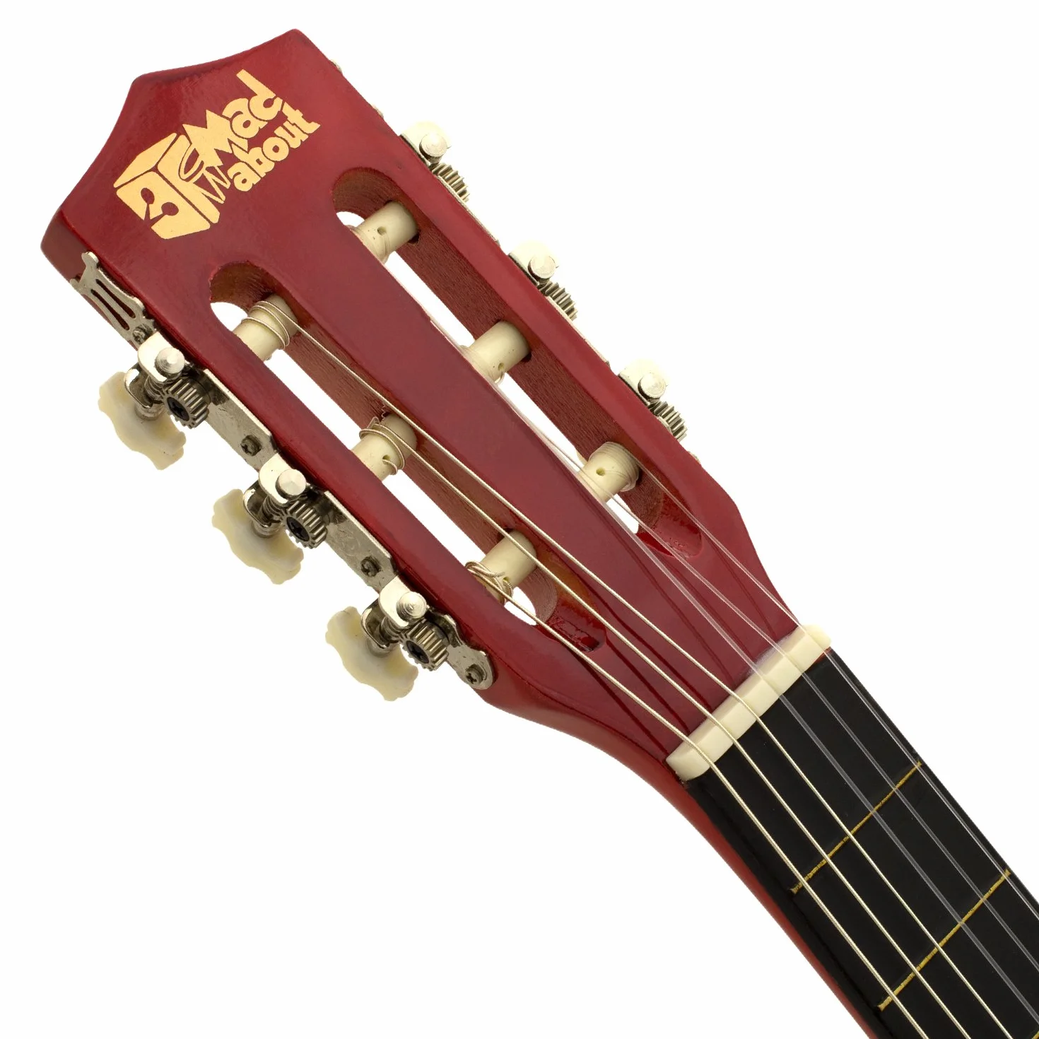 Mad About CLG1-LH-12 guitarra clásica 1/2 zurdos | Incluye bolsa, cuerdas, correa y púa, ideal para niños de 6 a 8 años y principiantes