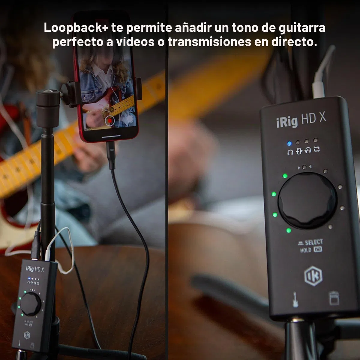 iRig HD X interfaz de audio de guitarra para iPhone, iPad, Mac, iOS y PC con USB-C, Lightning y cables USB y grabación de música de 24 bits, 96 kHz