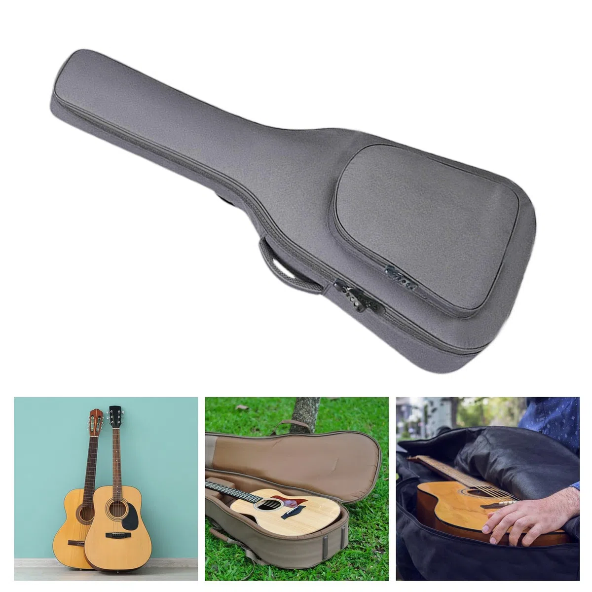 Estuche para Guitarra Clásica, Bolso de Transporte Acolchado, 36 pulgadas