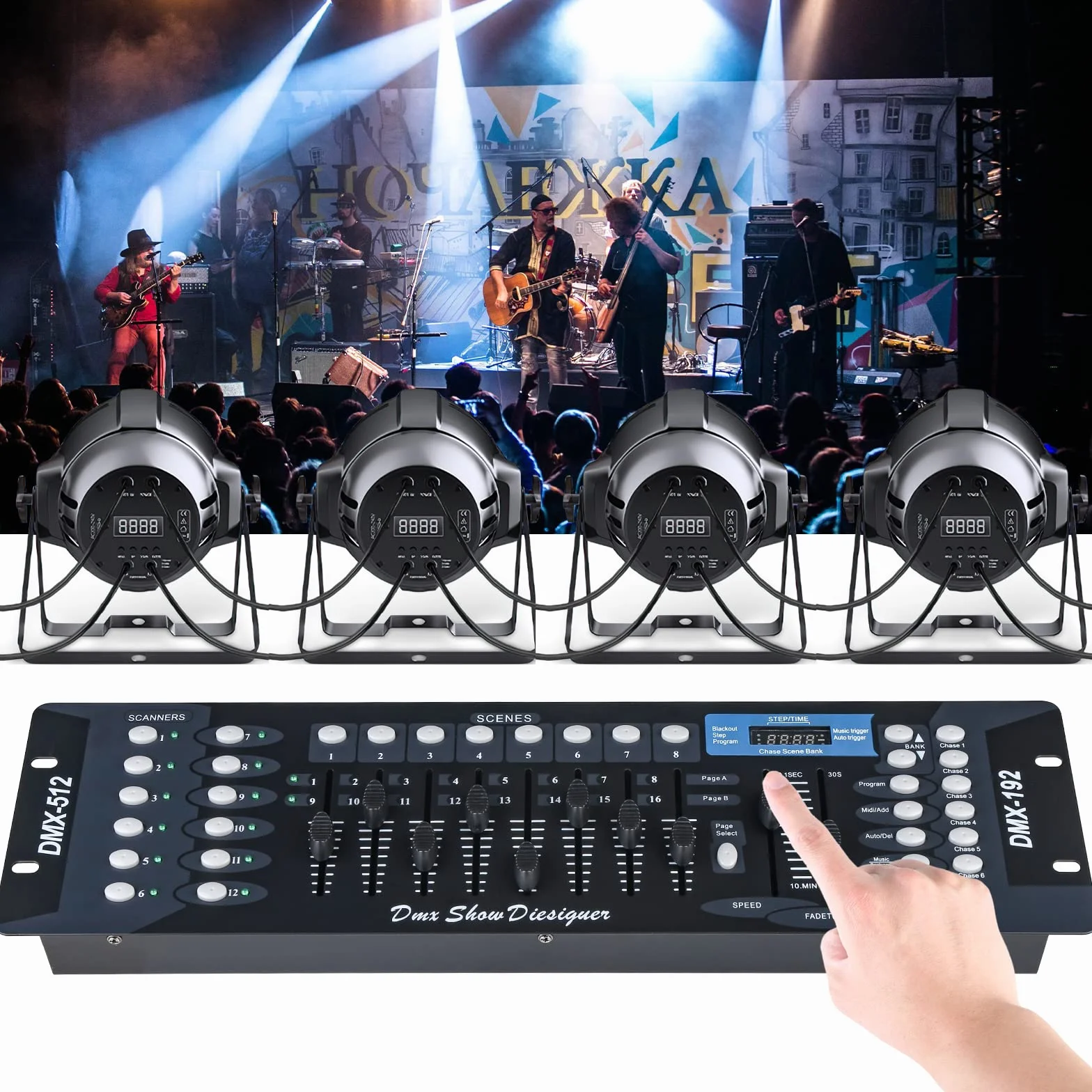 Controlador Dmx 192 Canales Dmx512 Controlador para Iluminación de Escenario, Mezcladores de iluminación Mesa Controladora de Luces Consola Dmx 512, Dmx Console Mesa Luces Dmx Controller Control Board