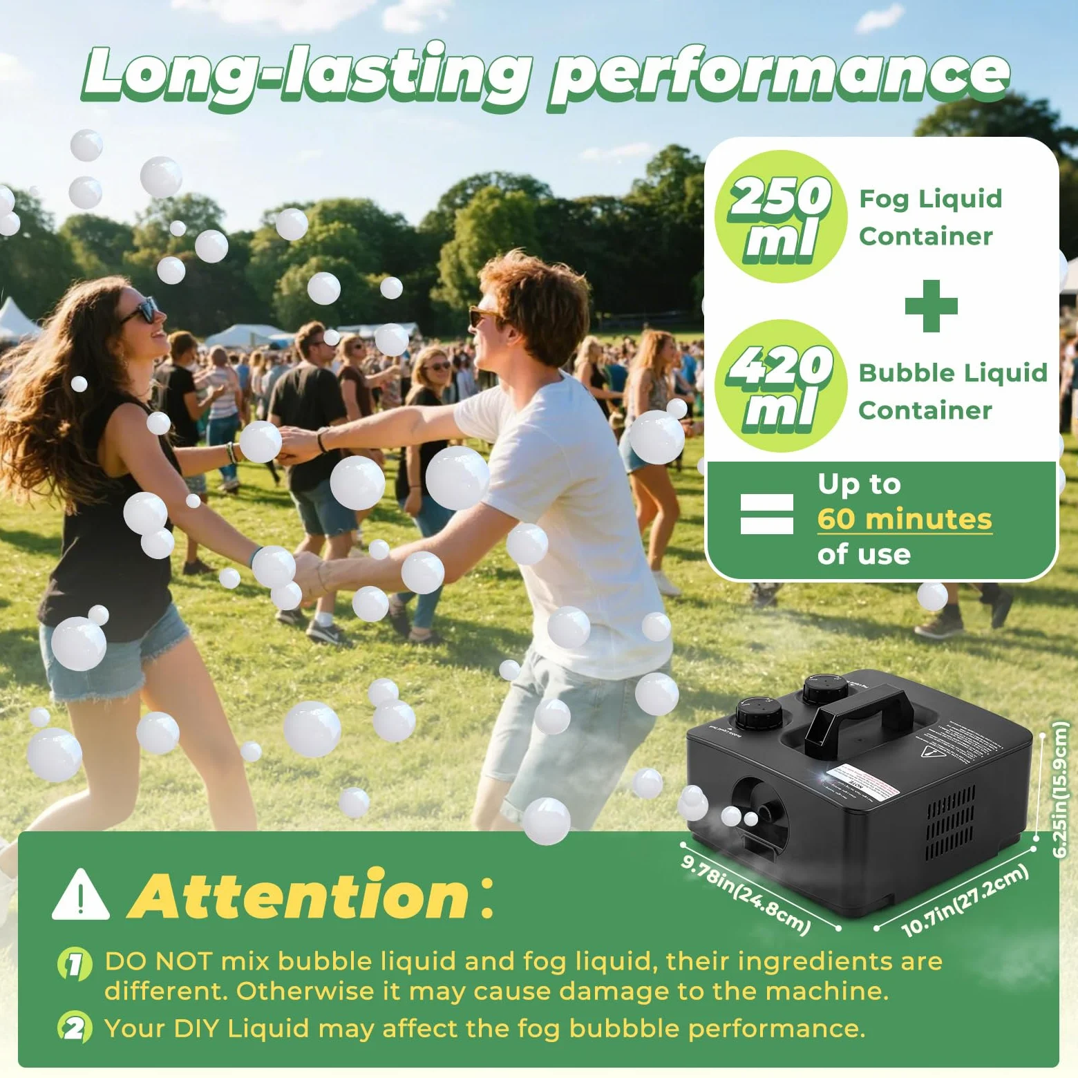 Máquina De Burbujas De Humo Con Niebla, 400 W, Máquina Automática De Burbujas, Dos Modos Para Fiesta, Escenario, Boda, Halloween, Navidad
