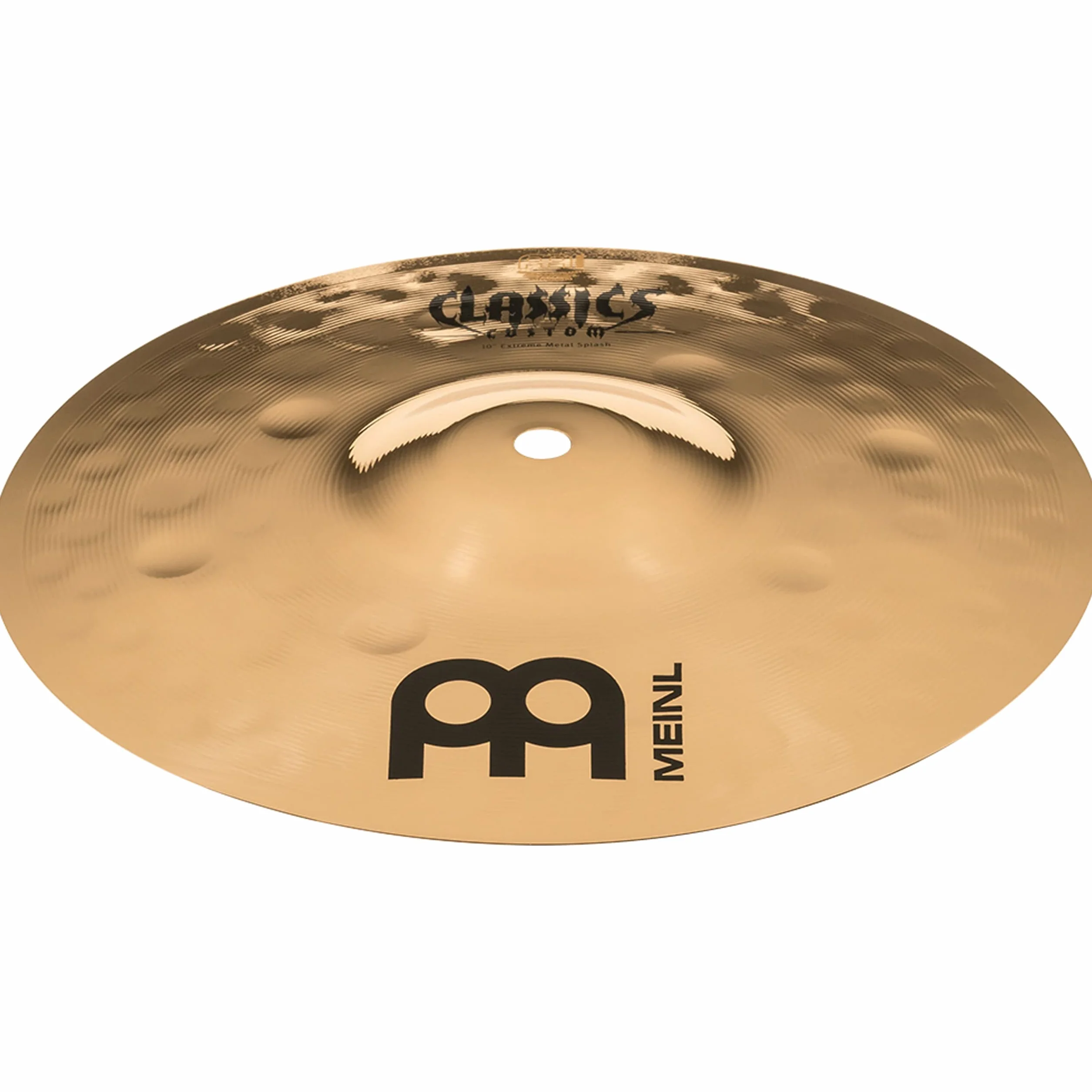 Meinl Cymbals Classics Custom Extreme Metal Plato Splash de 10 pulgadas (25,40cm) Platillos de Batería - Bronce B12, Acabado Brillante (CC10EMS-B)