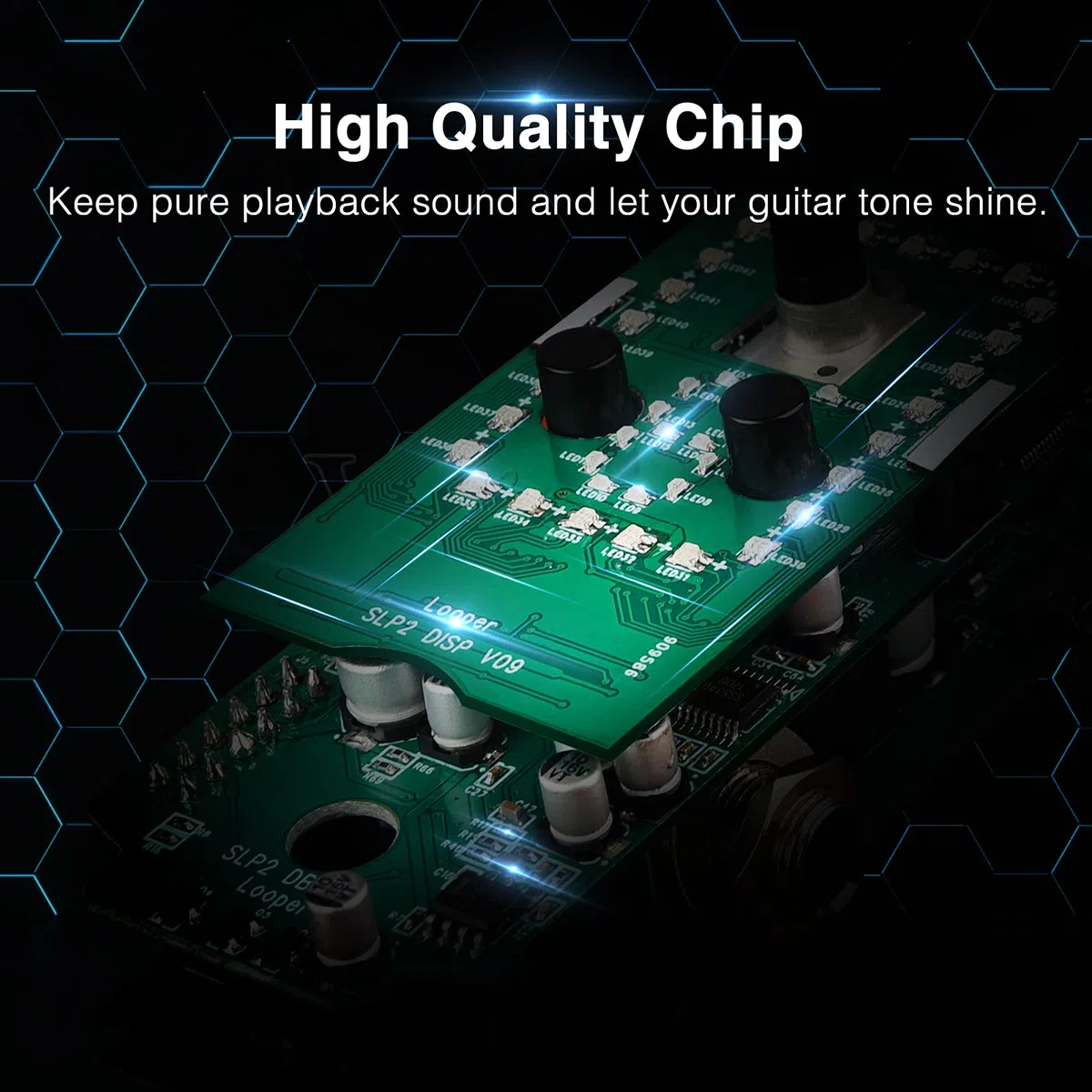 LEKATO Pedal de efecto Looper para guitarra, función de afinador de pedal de 9 bucles, con cable USB para guitarra eléctrica, bajo, guitarra