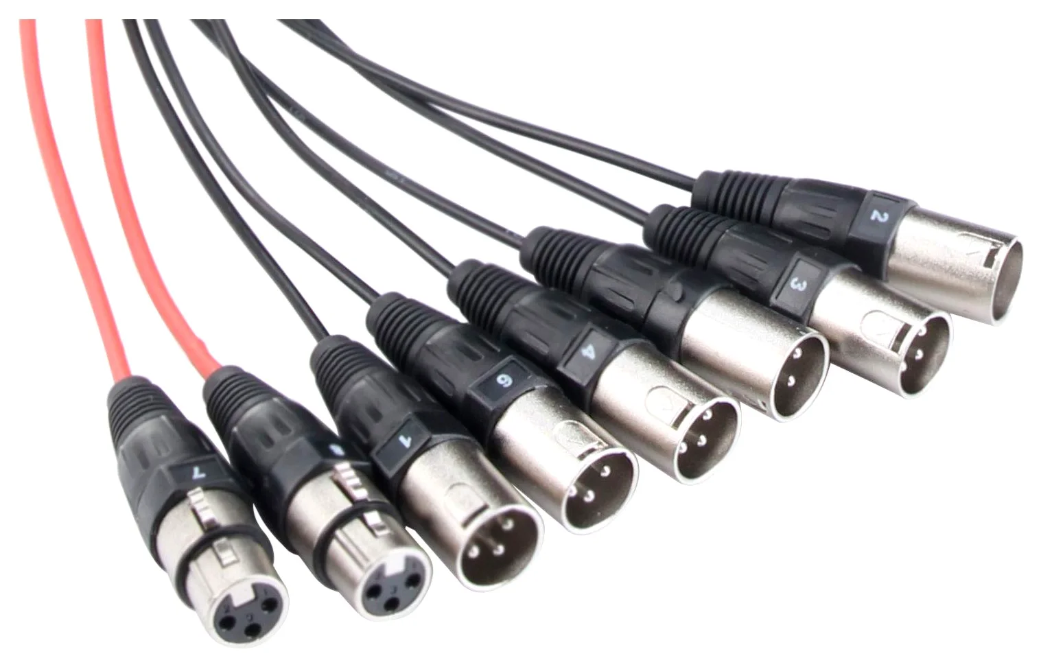 Pronomic 6/2 XLR Multicore de 8 canales, cable de 15 m, 6 envíos/2 retornos XLR, resistente a ácidos y aceites, con alivio de tensión y prensaestopas, ideal para escenario.
