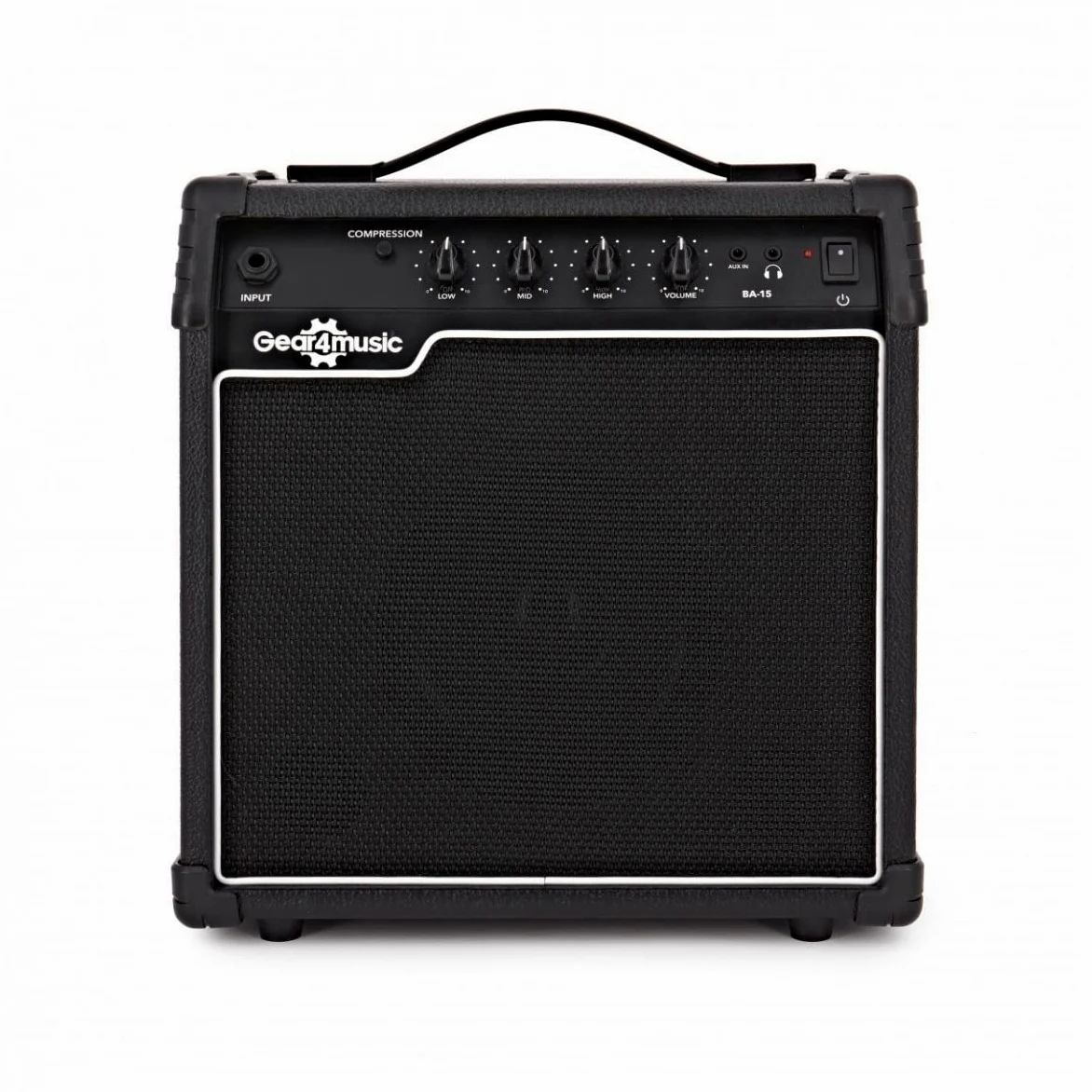 Gear4music Amplificador Combo para Guitarra Bajo Eléctrico 15W Ideal para Principiantes