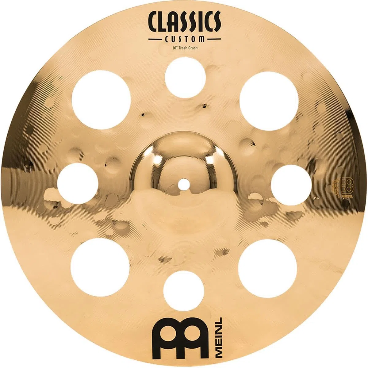 Meinl Cymbals Classics Custom Brilliant Plato Trash Crash de 16 pulgadas (40,64cm) Platillos de Batería - Bronce B12, Acabado Brillante (CC16TRC-B)