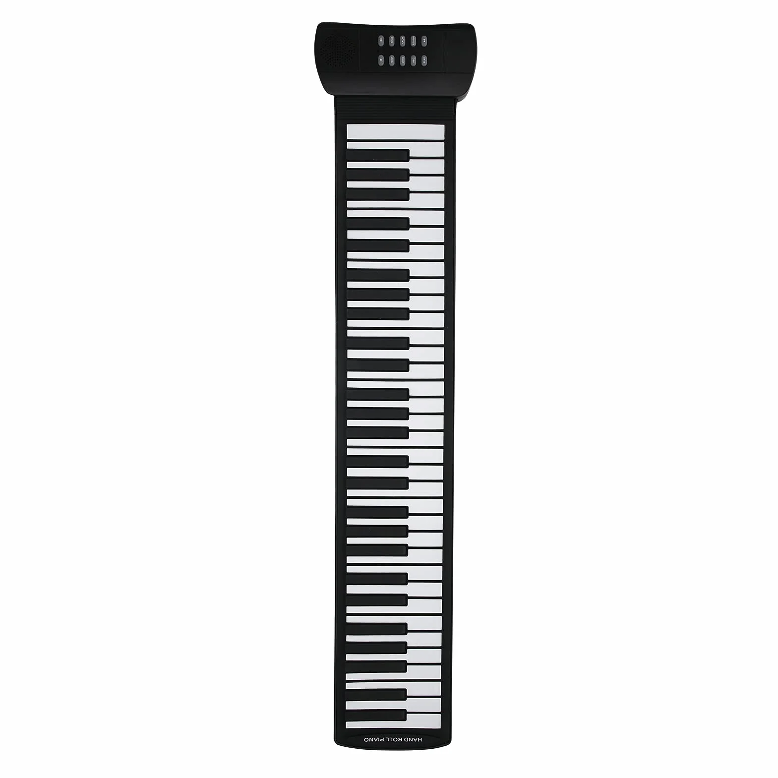 Piano Enrollable de 61 Teclas, Teclado de Piano Electrónico de Silicona Recargable, Instrumento Musical de Piano Plegable Electrónico Portátil