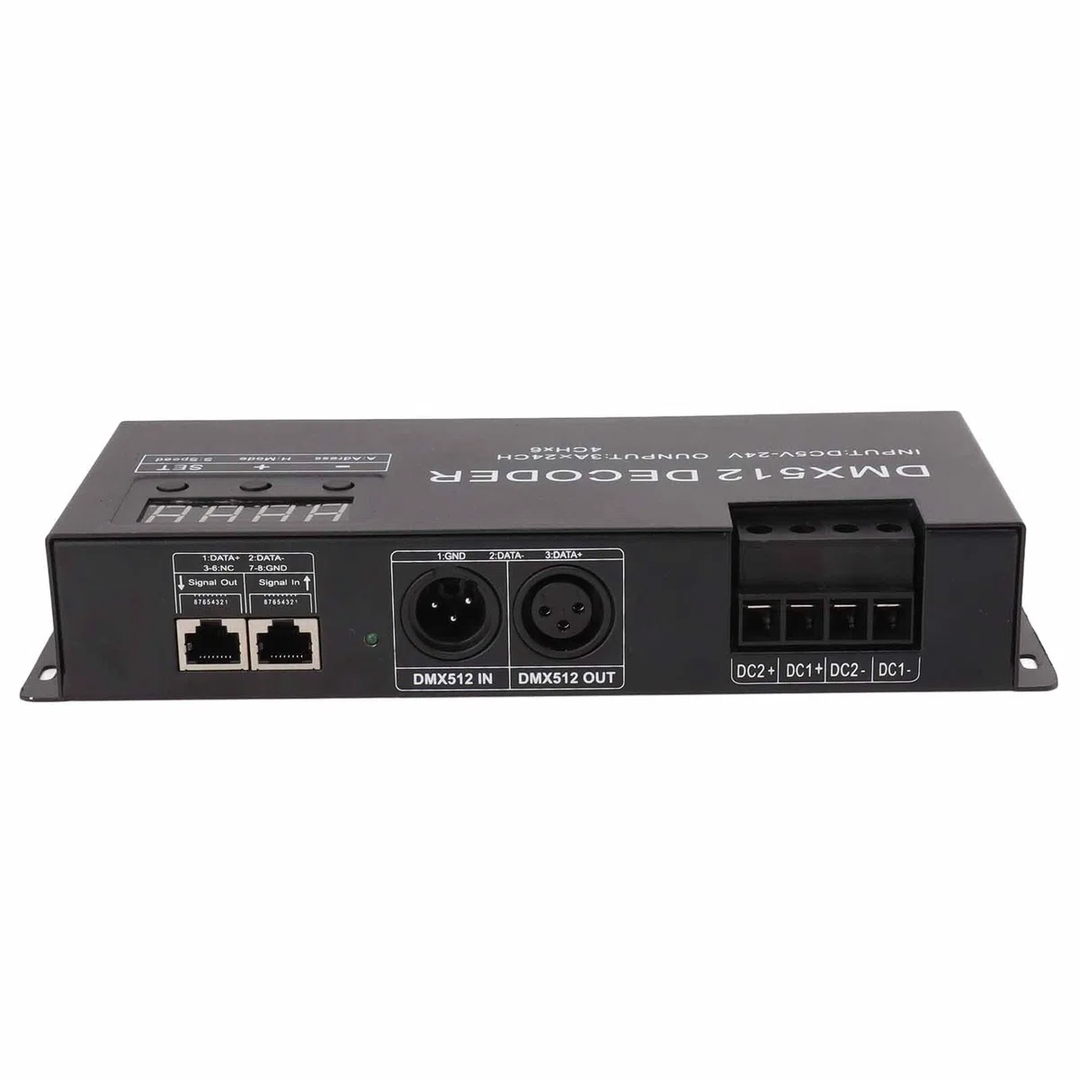 Controlador de intensidad RGBW DMX512, 24 canales DMX decodificador RGBW DMX512, controlador LED para escenario DC5V-24V, dispositivos de grabación de estudio
