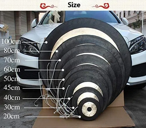 Generic Gong con mazo, Gong Gong 30/35/40/45/50 cm Camino Abierto Copia de Gong Gong Anillo Tradicional Gong Control de Inundaciones Gong Instrumento Musical,30CM(50CM)