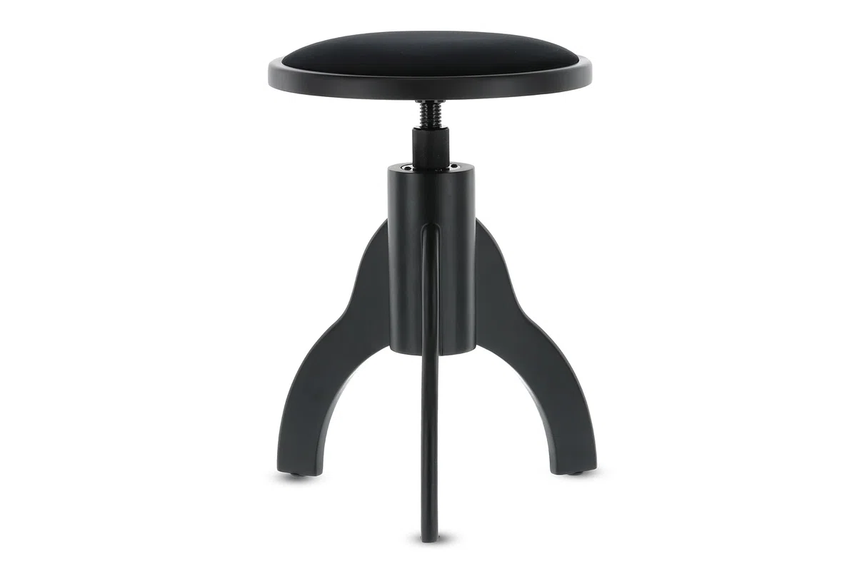 GEWA Silla de Piano, Negro Mate, Asiento Redondo 35 cm