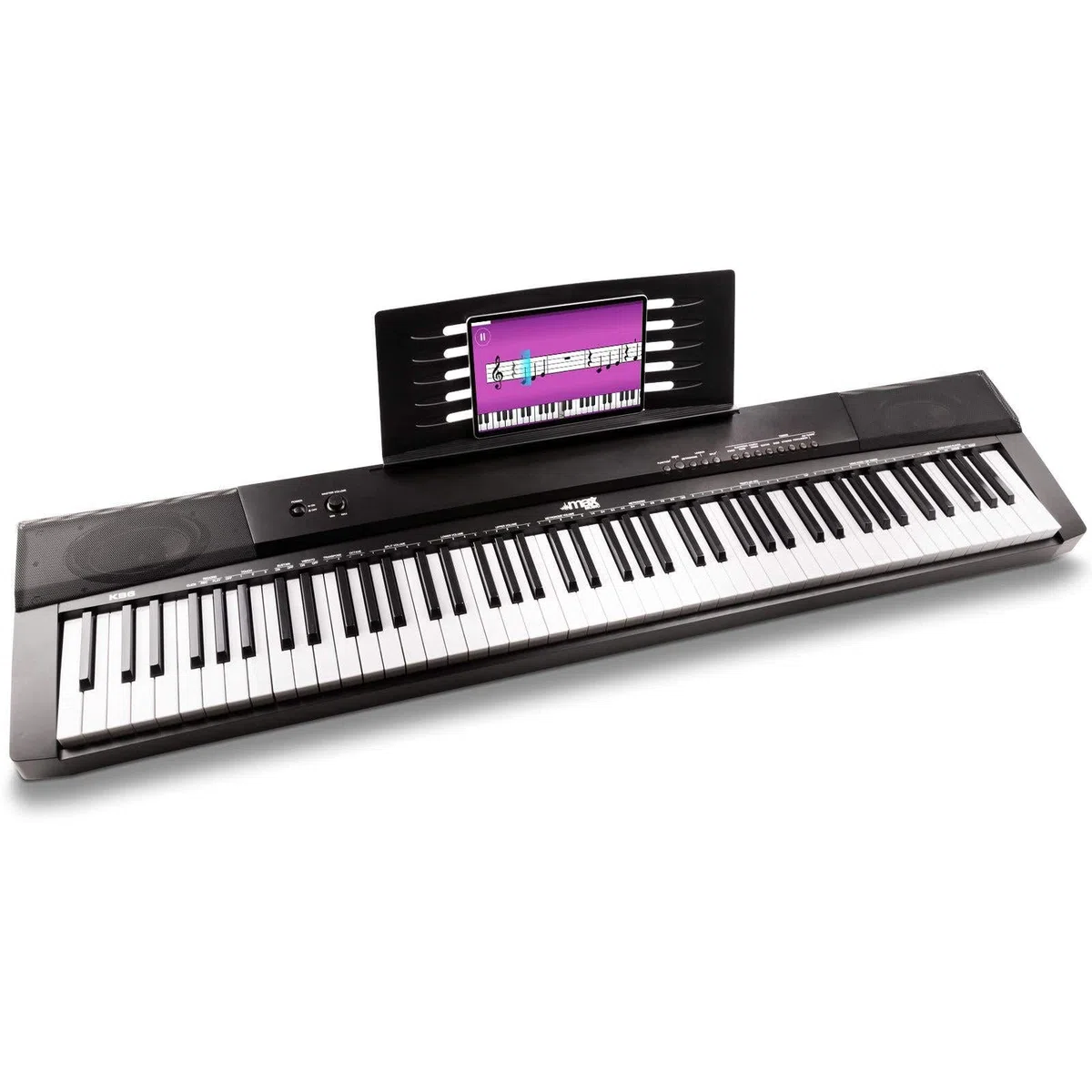 MAX KB6 Piano Digital, Teclado Electrónico de 88 teclas sensibles al tacto, pedal de sostenido, reproductor/grabador de MP3