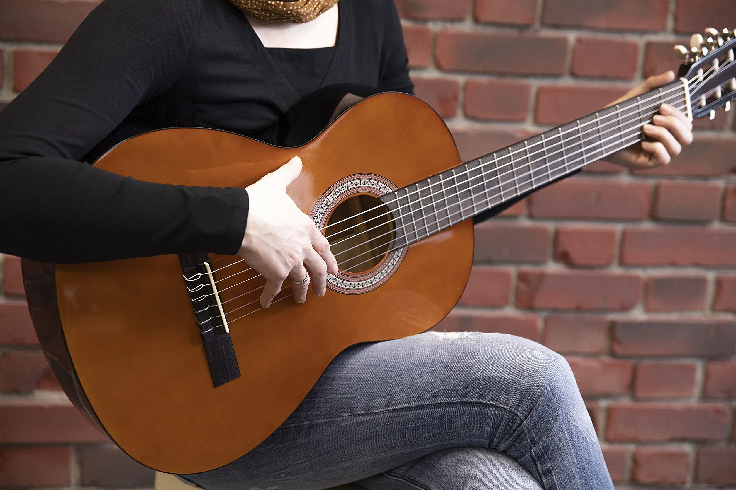 guitarra de concierto, guitarra clásica, 1/2 honey - natural, incl. funda