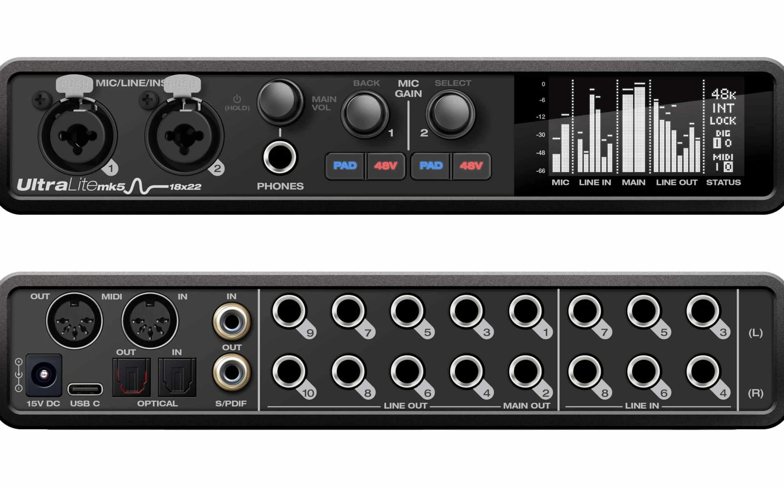 MOTU - UltraLite-mk5 18x22 interfaz de audio USB