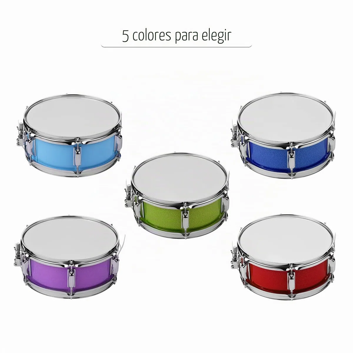 Juego de caja de marcha de 12 pulgadas con baquetas y correa Juego de percusión para estudiantes y principiantes Caja de marcha portátil