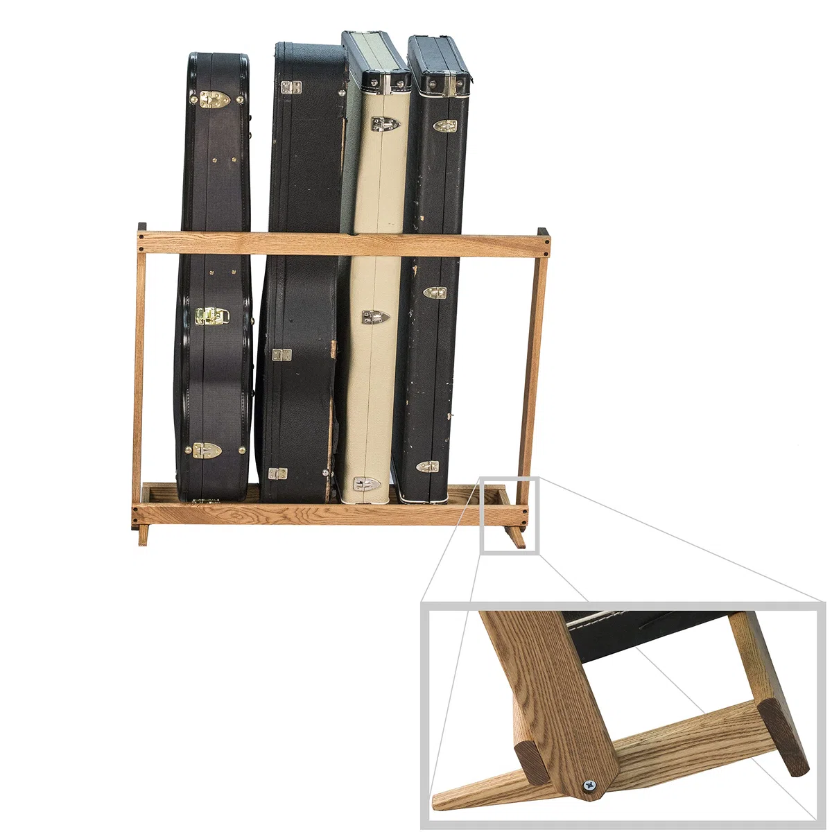 String Swing - Soporte plegable para guitarras eléctricas y acústicas (madera de fresno)