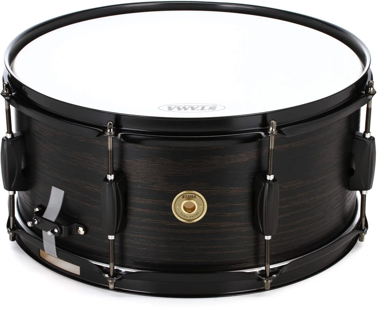 TAMA WP1465BK-BOW - Tambor de Madera de Roble Negro (Black Oak Wrap), 14 x 6.5 pulgadas