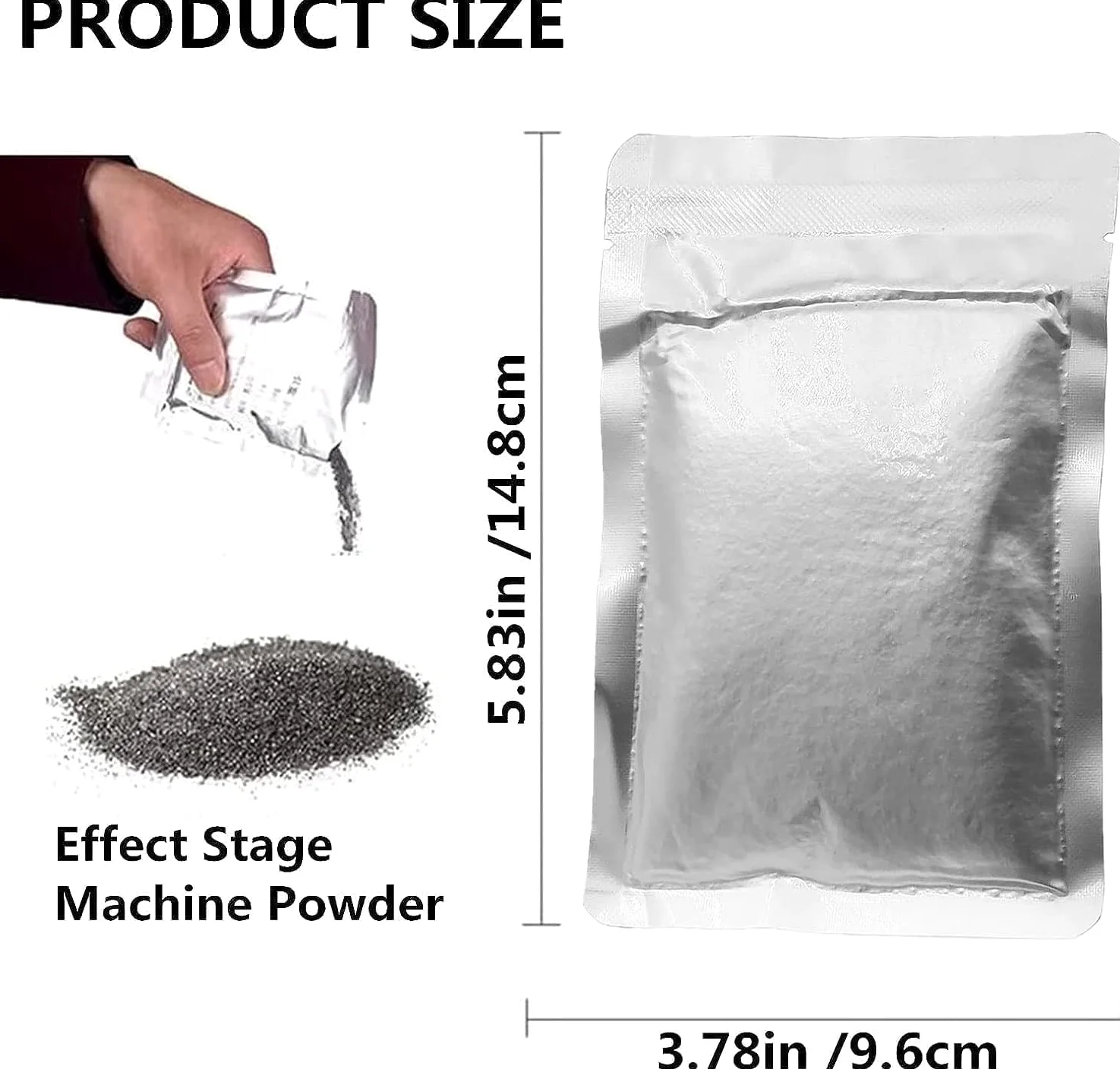 Polvo de titanio pirotécnico de escenario, 200 g de polvo de metal granular, utilizado en máquinas pirotécnicas, adecuado para bodas, fiestas, Halloween, Navidad, 8 unidades