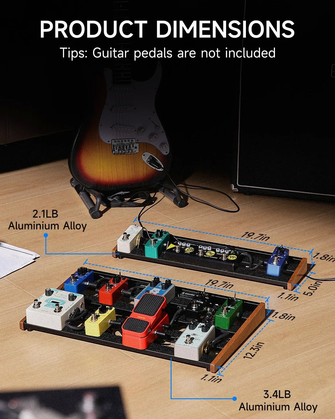 Donner DB-P300 Portable Guitar Effects Pedals Board kit（EU）