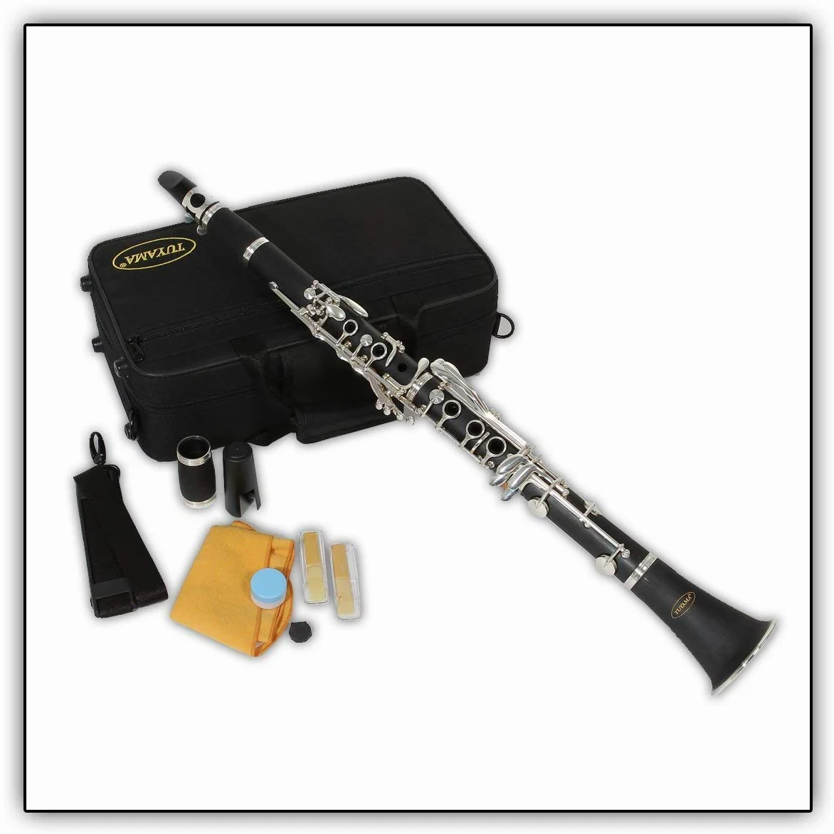 TKB-177 Clarinete en Sib - Sistema Boehm - 17 Llaves argentadas – Con Boquilla & Estuche acolchado