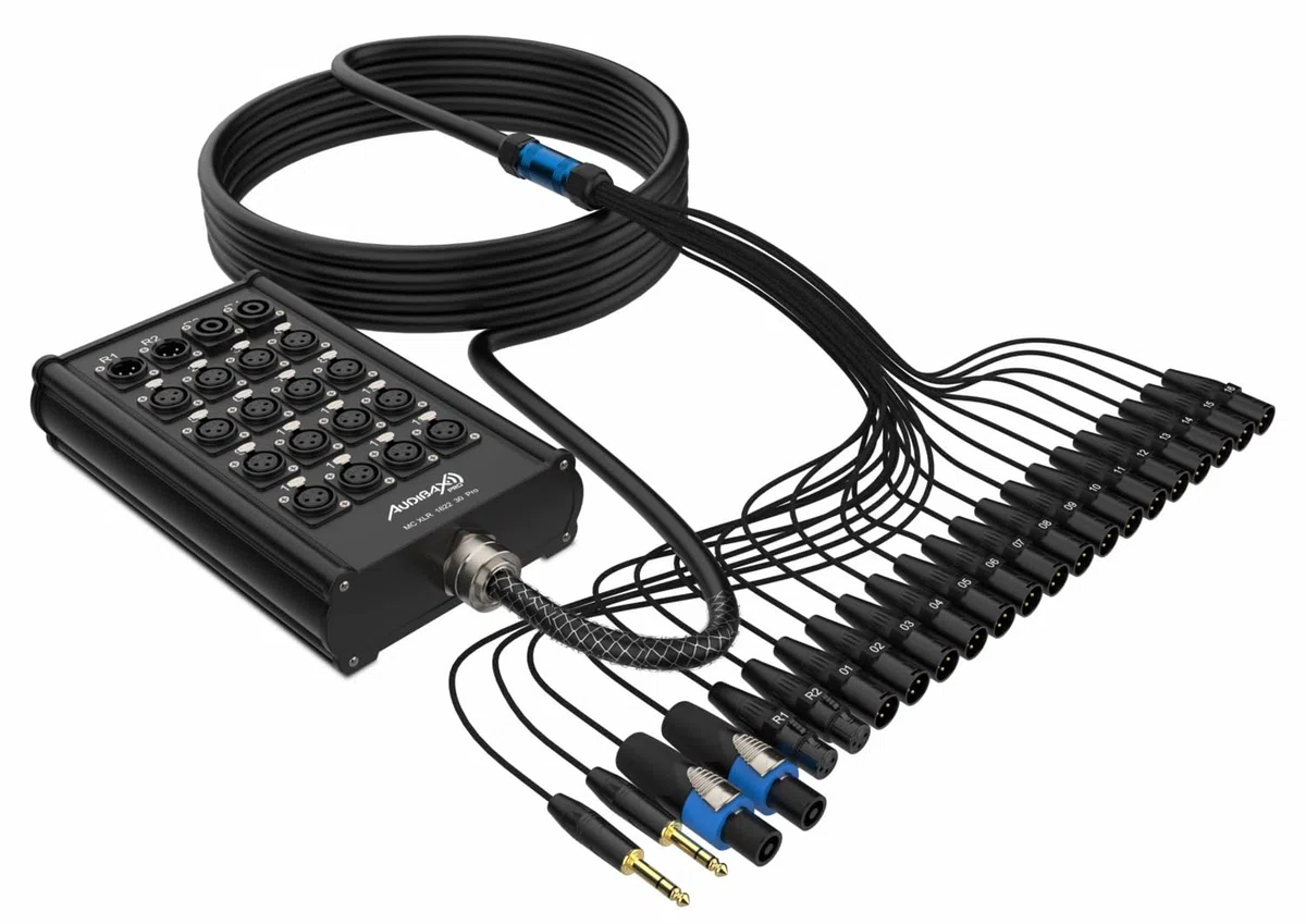 Audibax Pro MC XLR 162230 Pro 30M Cajetín Escenario 16 Entradas 2 Salidas XLR 2 Salidas Speakon