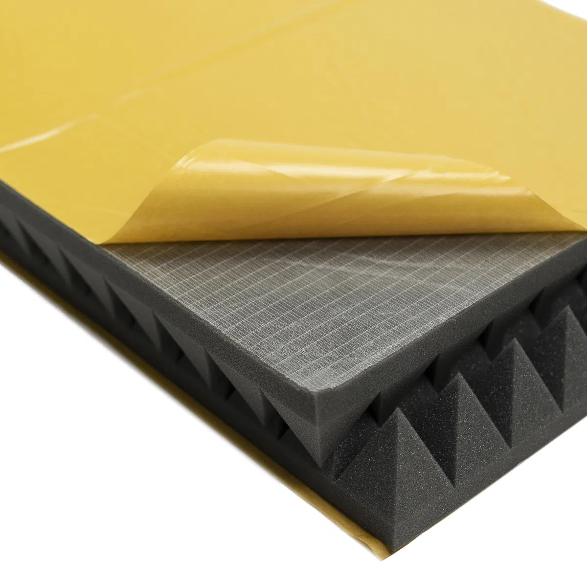 ACOUSPANEL Aislante Acústico Autoadhesivo Piramidal, 2 Paneles Acústicos de 200x50x8 cm, Espuma Acústica Ignífuga para Insonorización