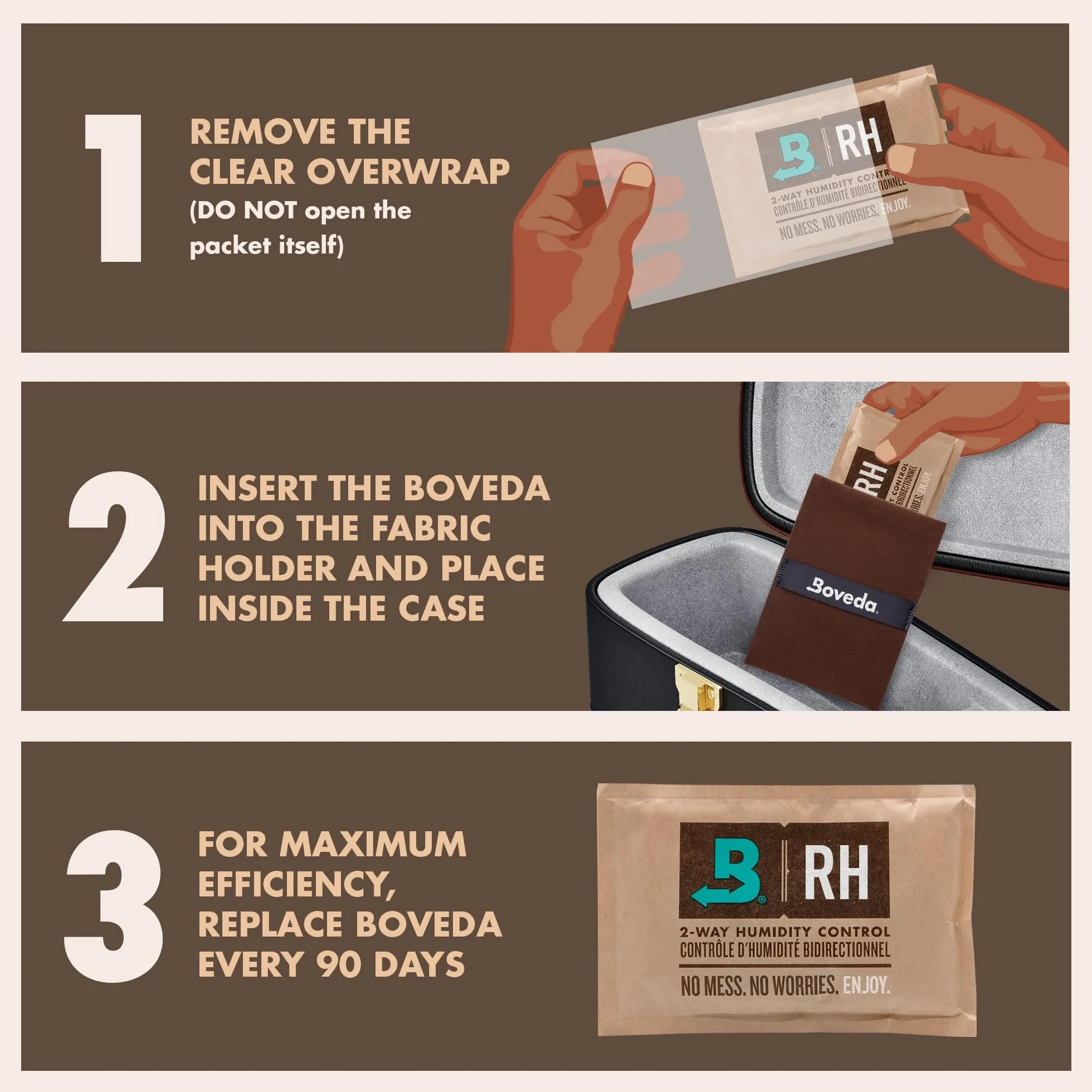 Boveda para instrumentos musicales - Bolsitas | Control doble de la humedad - 49 % HR - Recambio para funda de tejido | Tamaño 70 para instrumentos de cuerda pulsada y frotada | Evita el agrietamiento y combado | Pack de 12 en expositor de cartón