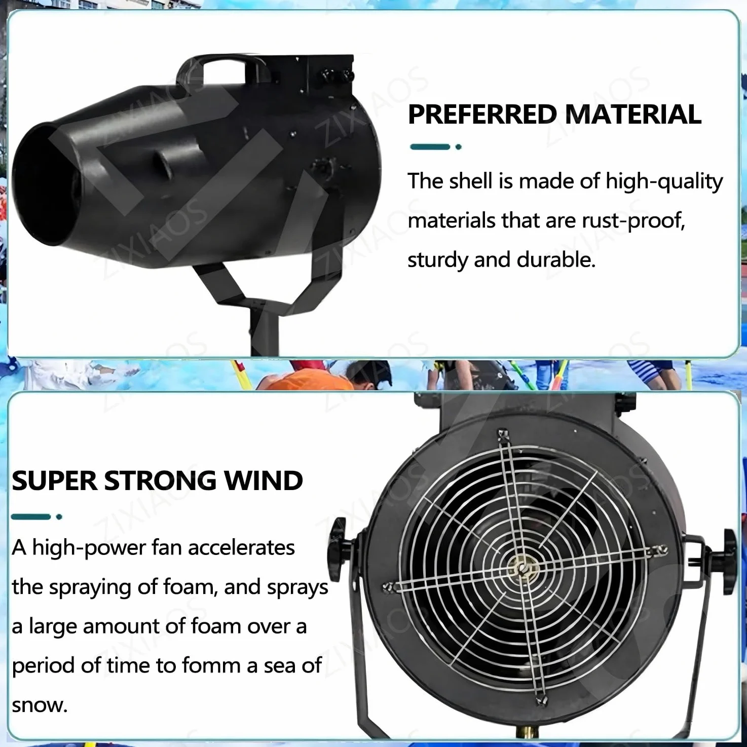 Máquina De Espuma, Cañón De Espuma Para Fiestas De 1000 W, Máquina Portátil Con Trípode, Potente Máquina Para Fiestas De Espuma, Para Patio, Piscina, Eventos Al Aire Libre, Cumpleaños, Celebraciones