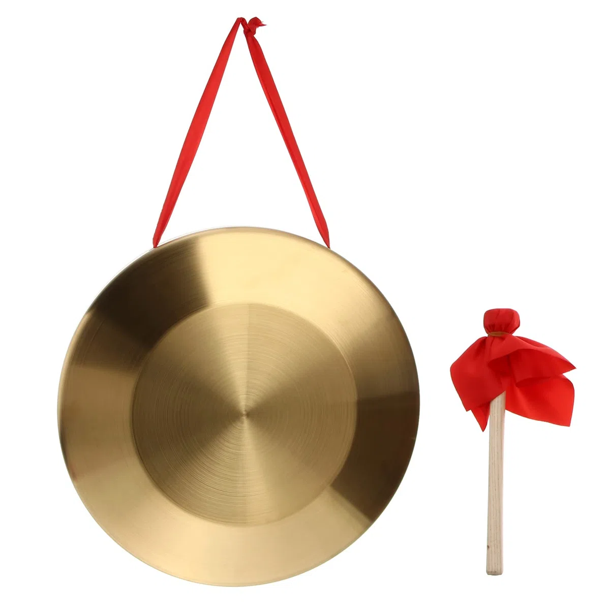 Generic Timbre chino tradicional con baqueta, 32 cm, de cobre, para casa, oficina