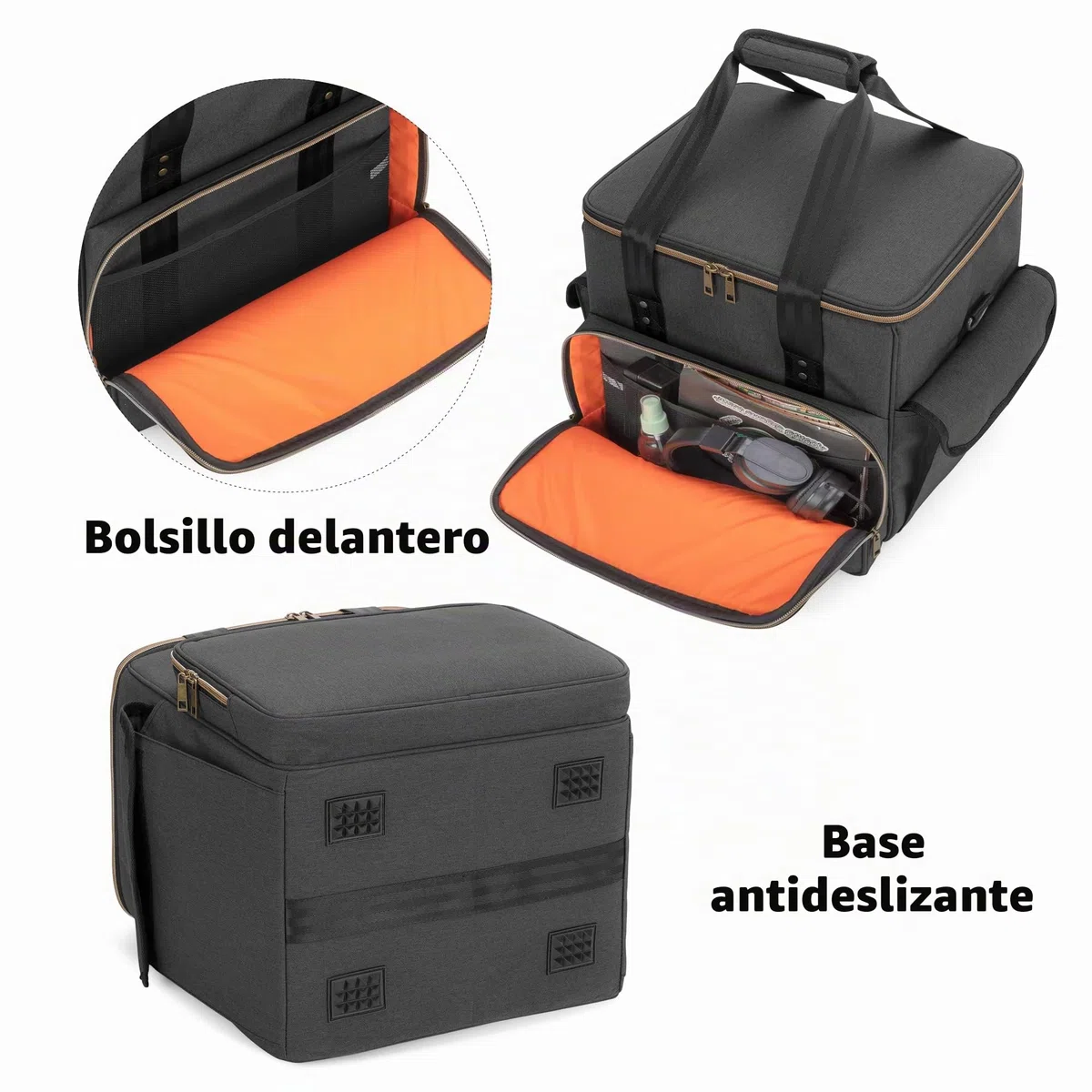 Trunab Bolsa de Discos de Vinilo Nailon Impermeable Ligero Robusto Gran Capacidad Compatible con 60 Discos, Bolsa Mejorada Ideal para Llevar su Disco de Vinilo LP con Correa para el Hombro y Asa