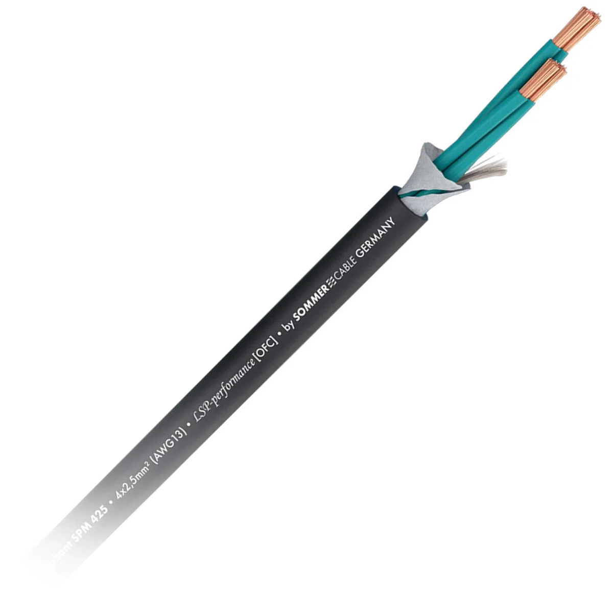 Sommer Cable 490-0051-425 - Cable para altavoces (8 m, 4 x 2,50 mm², SPM425, OFC, 10,20 mm de diámetro)