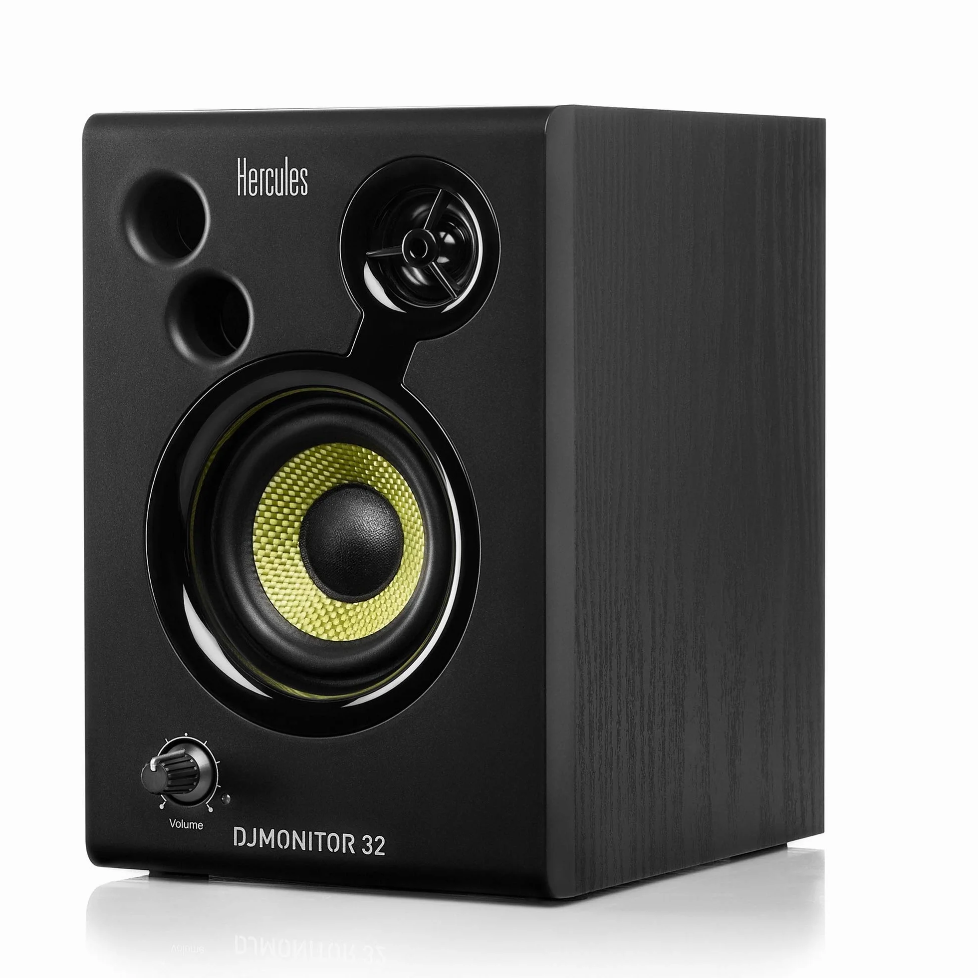 Hercules DJMonitor 32 - Pareja de Altavoces de Monitorización Activos (2 x 15W RMS, Woofers de 3", Ideal para DJ y Home Studio) Negro